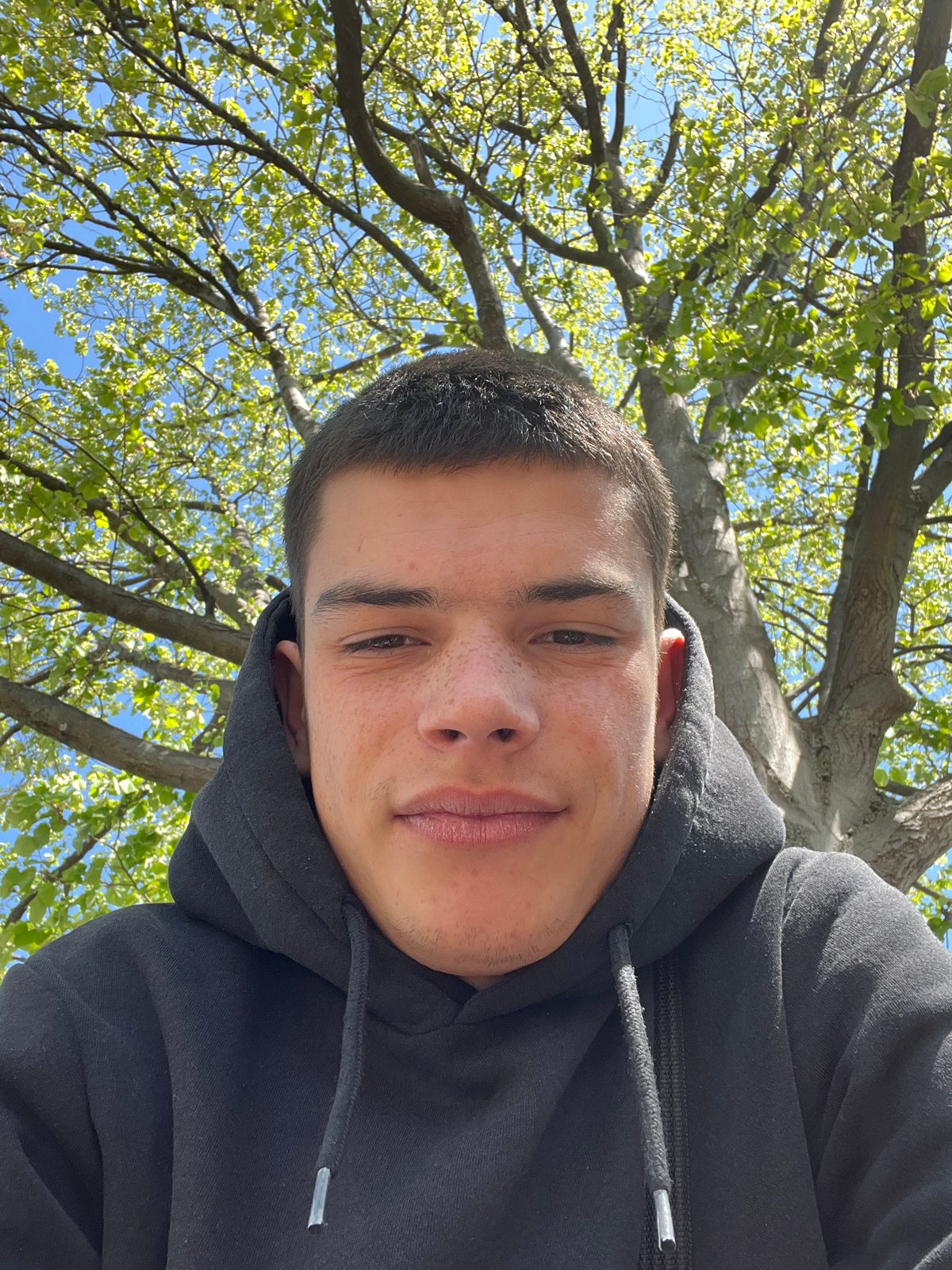 Young man documents morning walk through Sopot, Bulgaria streets
