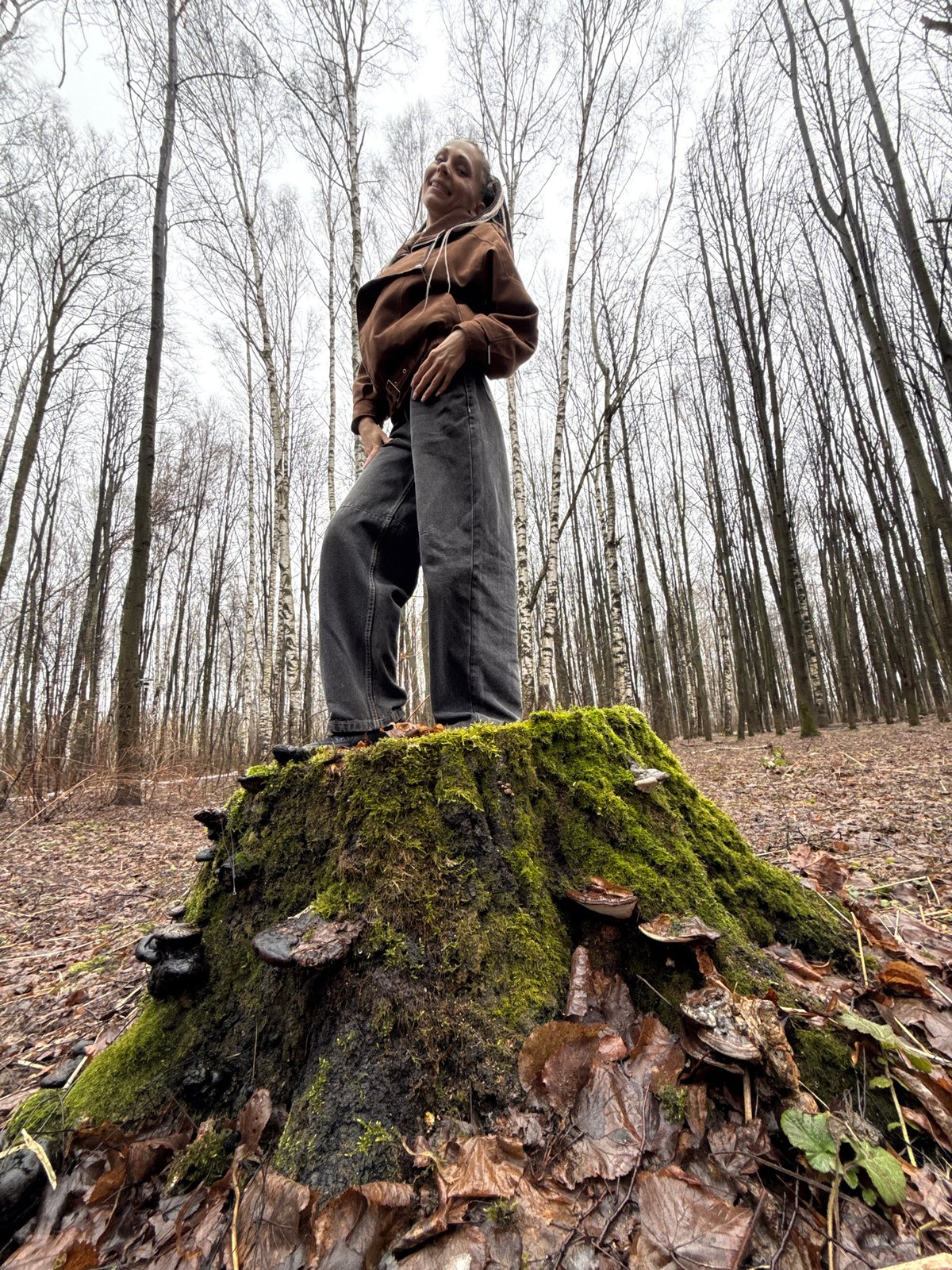 Person documented in forest settings, indoor locations over hour