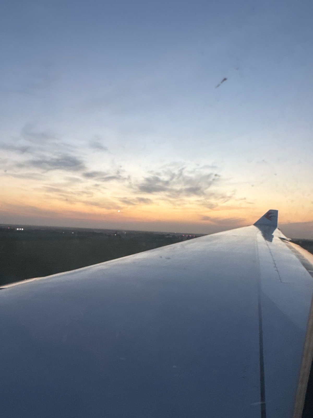 Aircraft captures aerial sunset view over Stolbishche, Russia