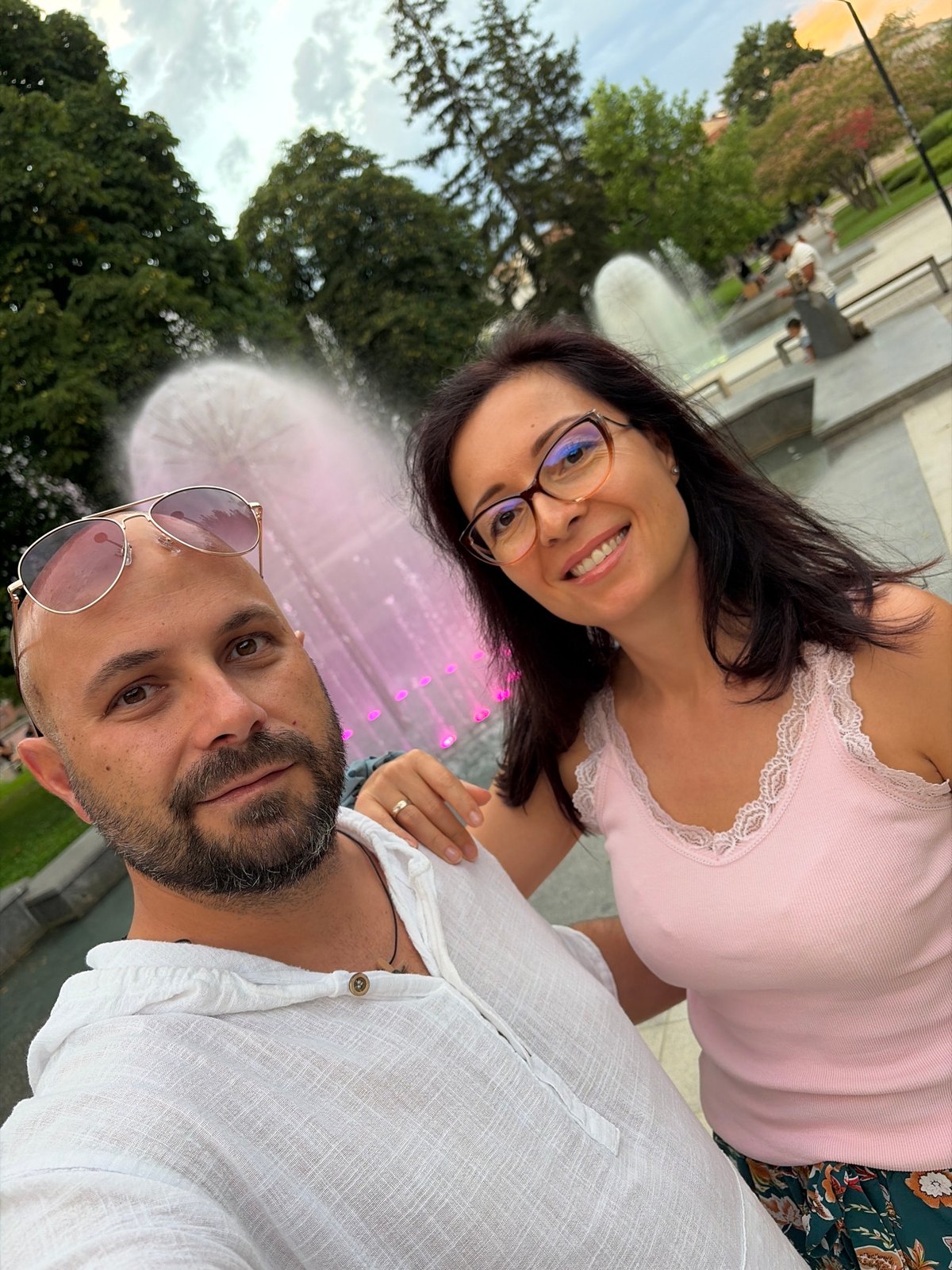 Evening stroll through Pleven's parks and fountains at dusk