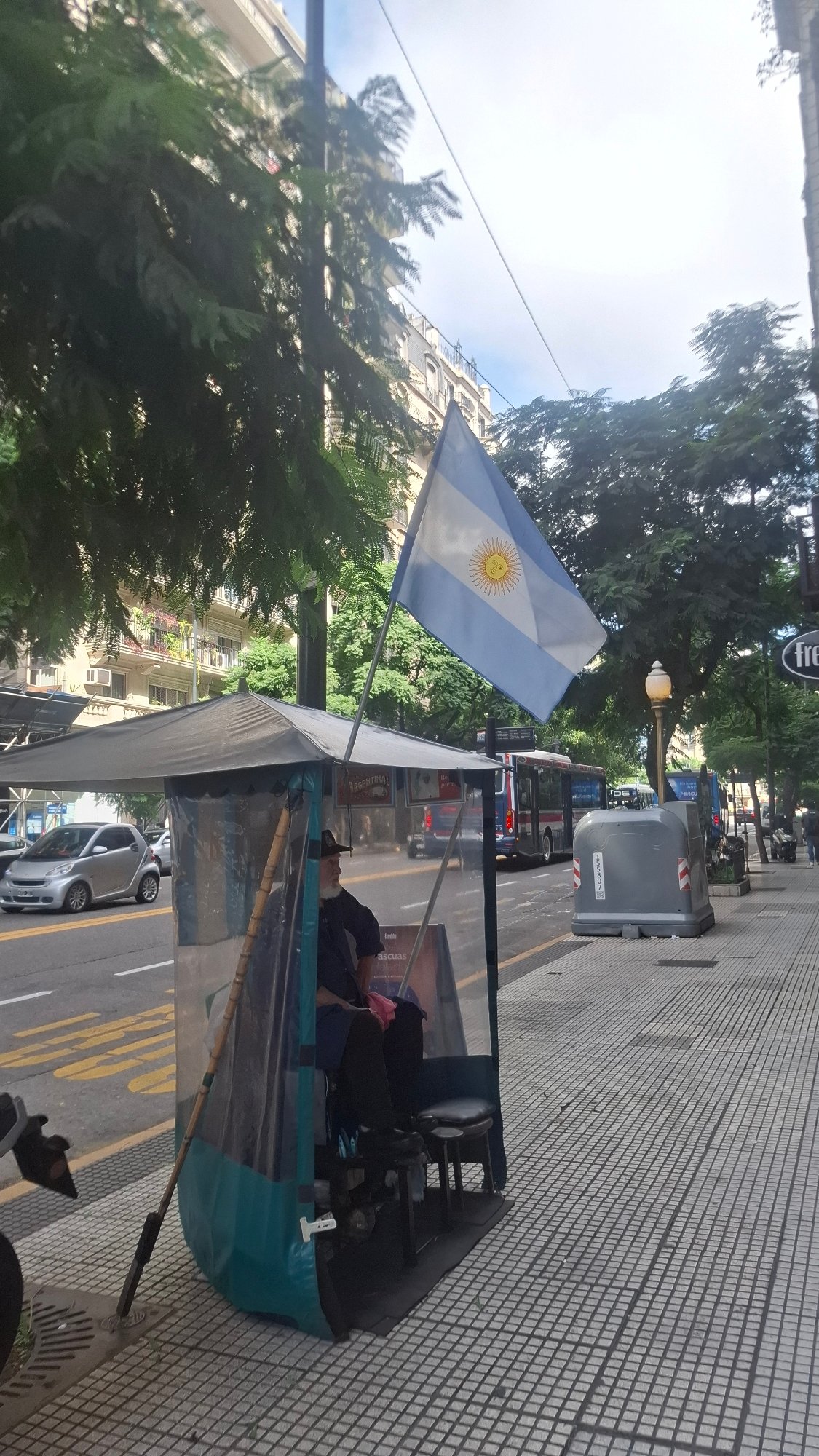 Afternoon scenes around Torre Monumental park in Buenos Aires