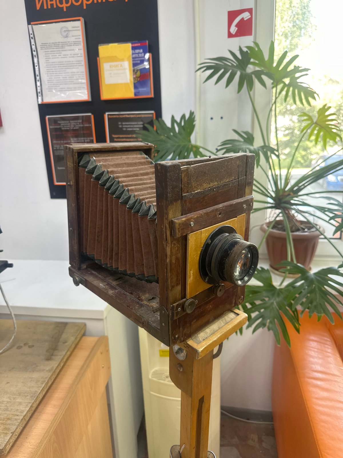 Vintage camera collection on display at Tobolsk museum