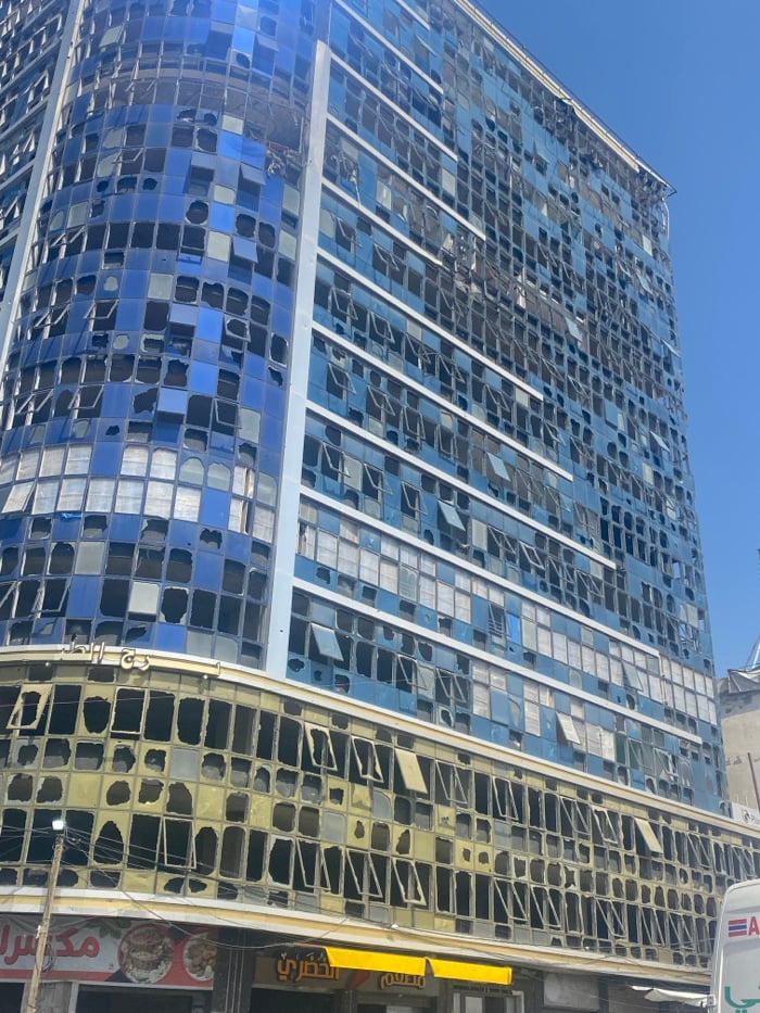 Damaged towers and infrastructure documented across Gaza City
