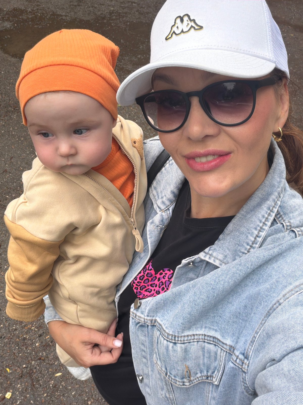 Afternoon outing with a baby in Chaikovsky, Russia