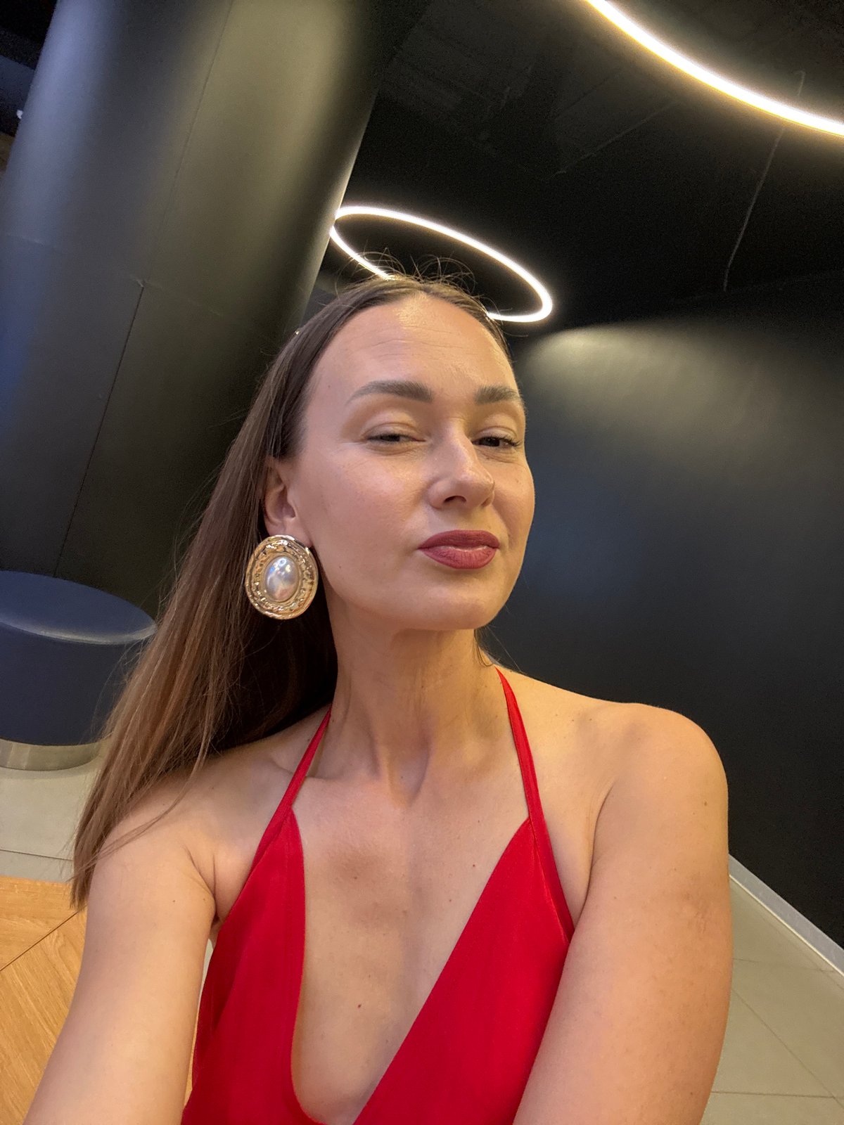 Morning at More Mall: mochi, lucky cats, and a red dress