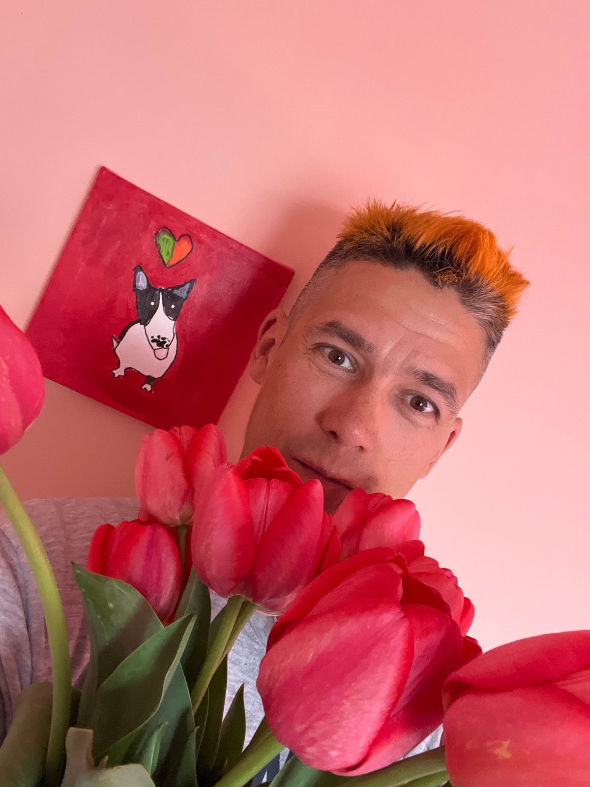 Family moments with tulips documented in Chaikovsky, Russia