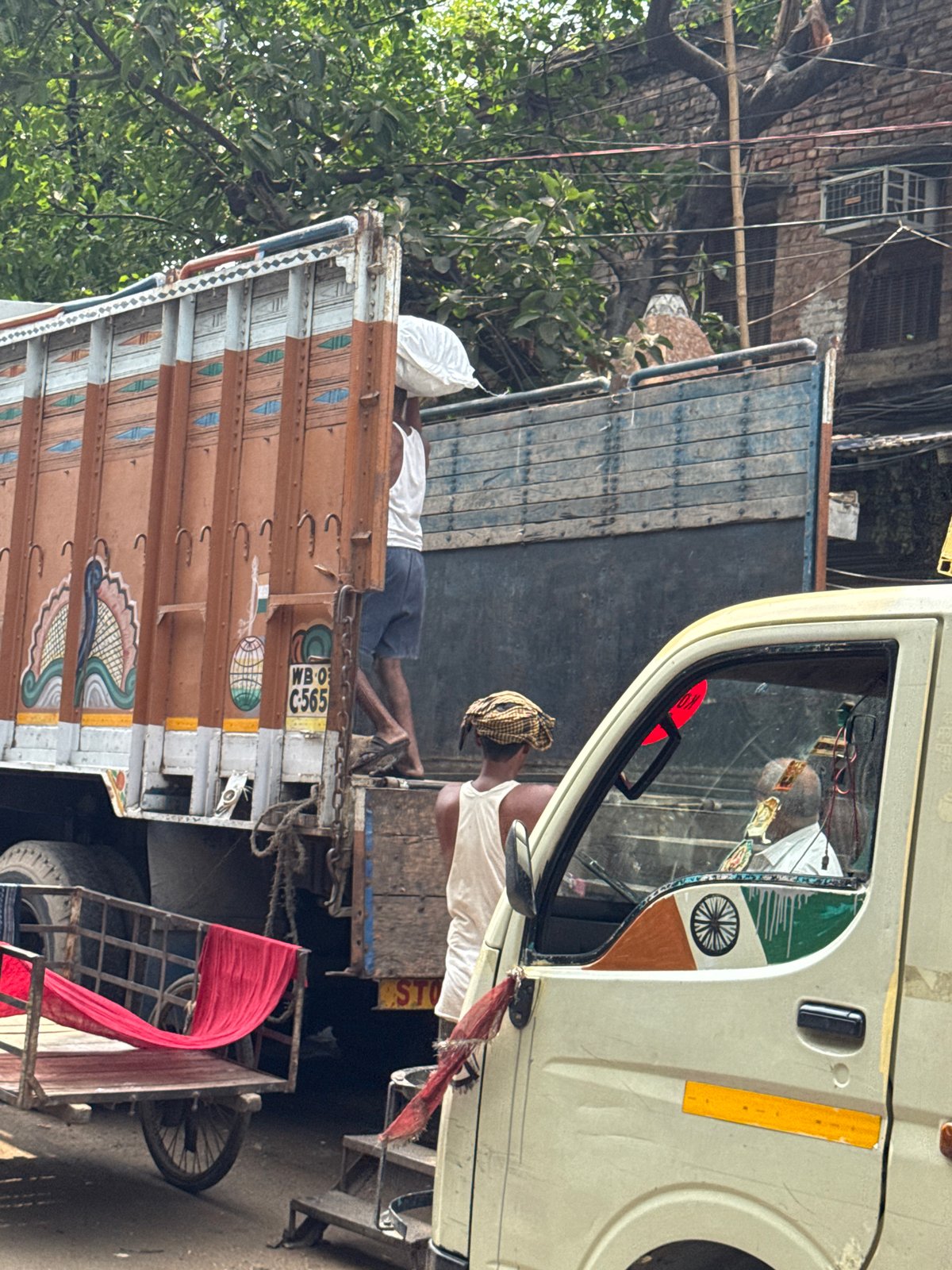 Morning street commerce activity observed across Kolkata