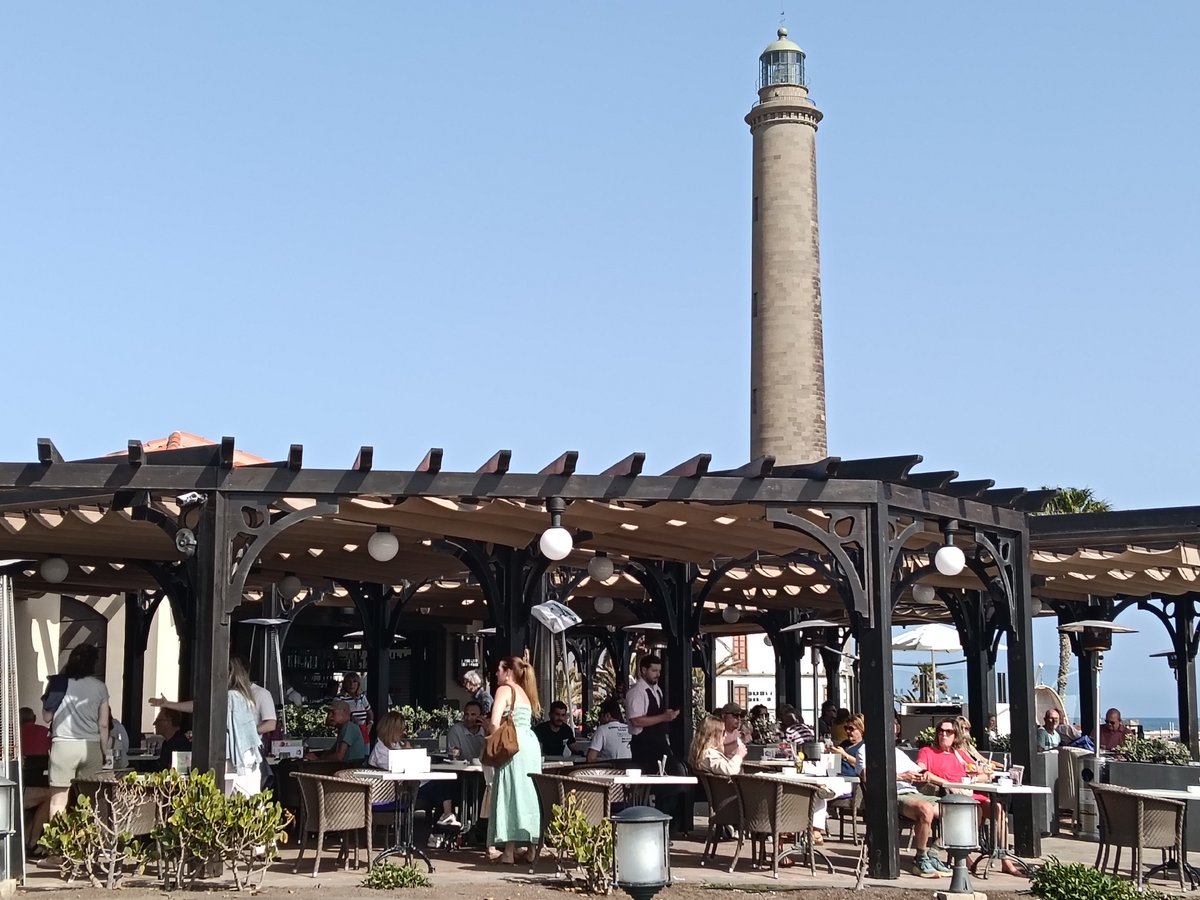 Afternoon leisure activities documented around Maspalomas Lighthouse, Spain