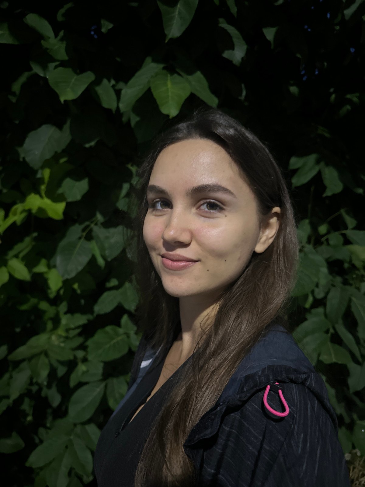 Evening portraits on a quiet, wet tree-lined road