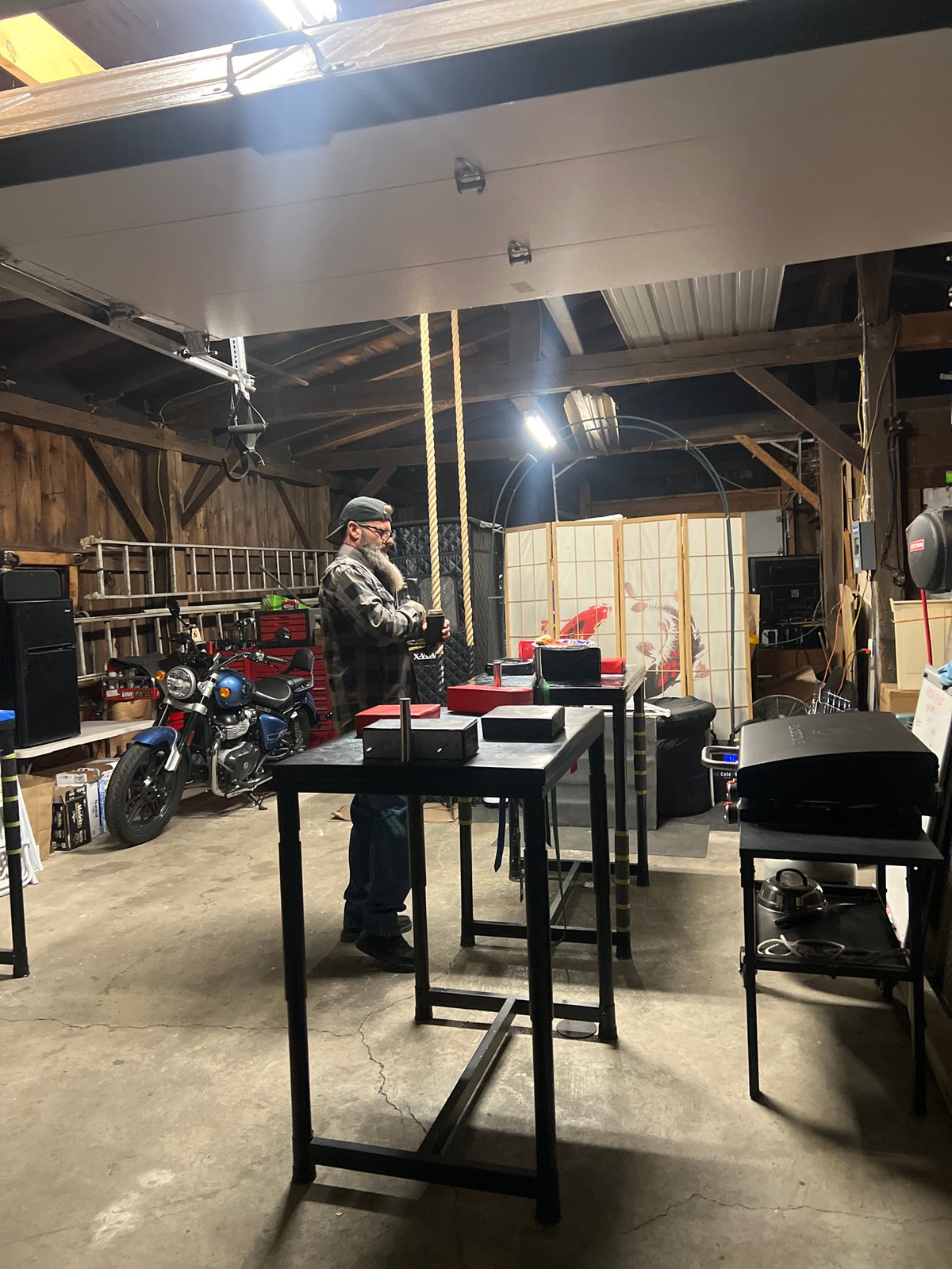 Late-night social gathering documented in Newburgh basement