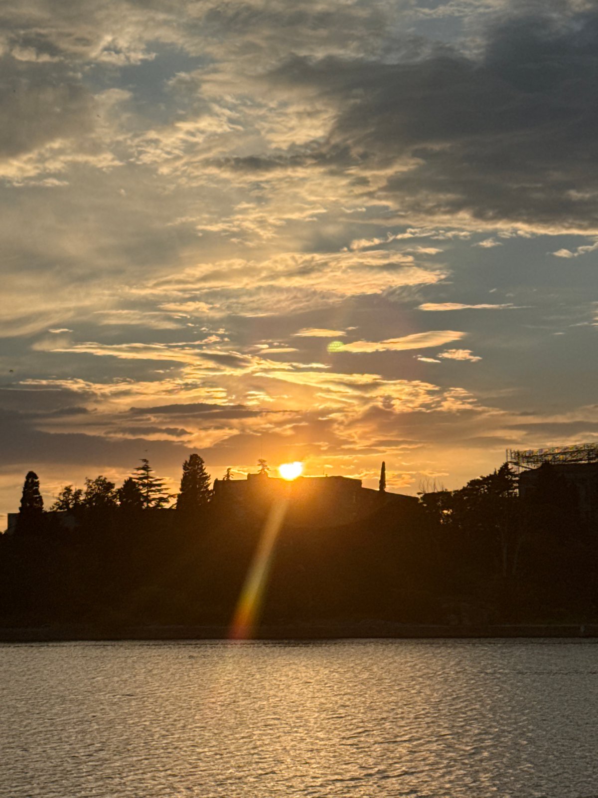 Sunset evening along the Sozopol waterfront, Bulgaria