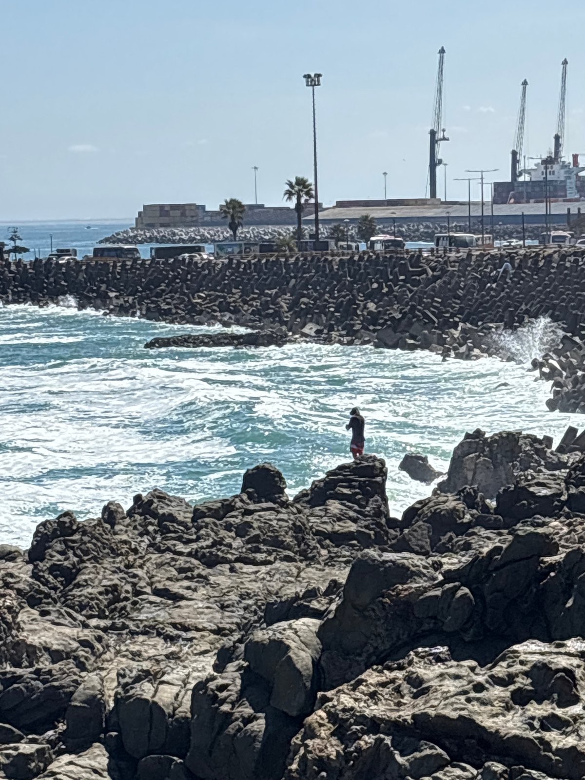 Witness documents Arica coastal views during afternoon in Chile