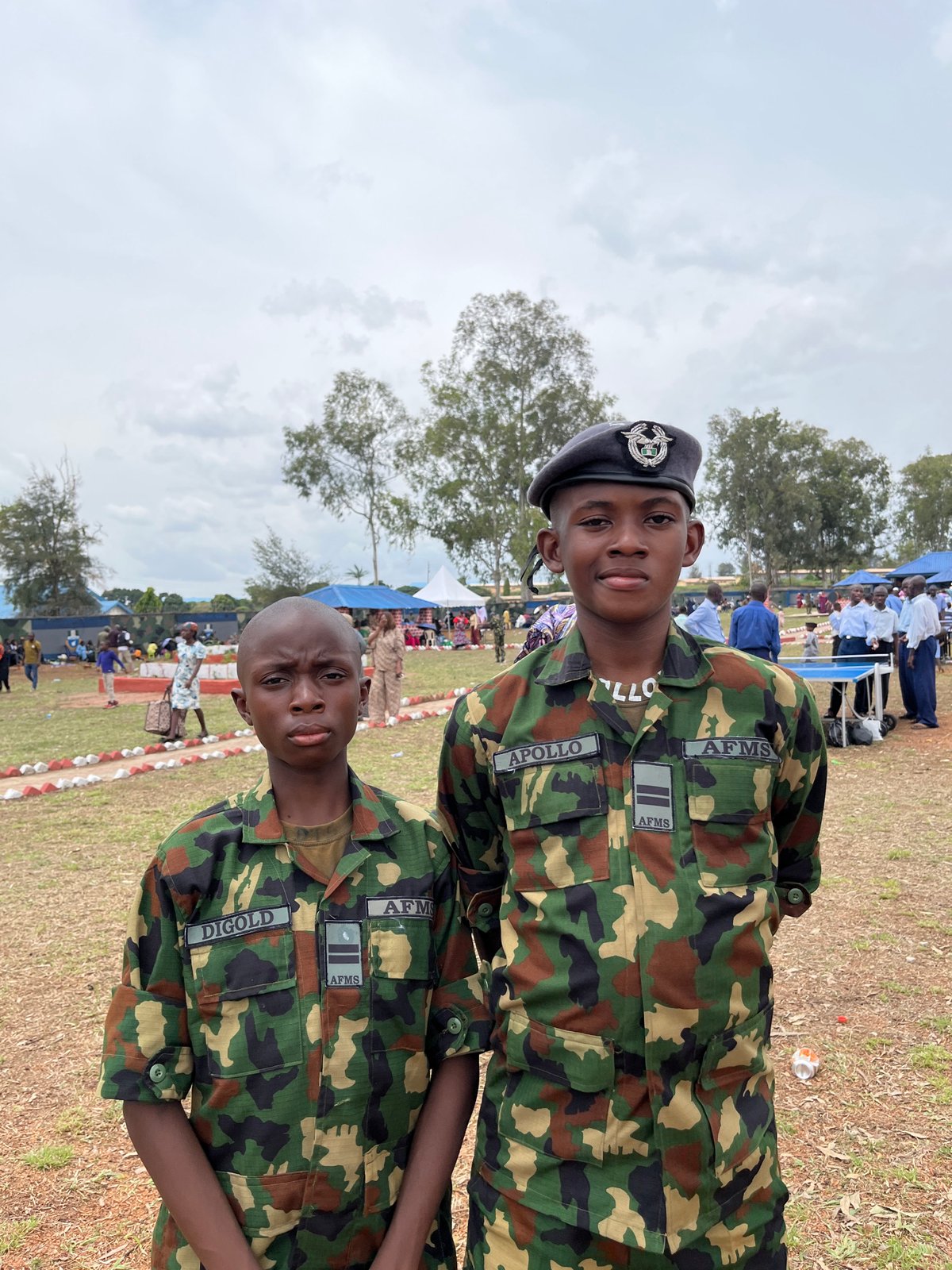 Military cadet gathering in Barakin Lerawi, Nigeria