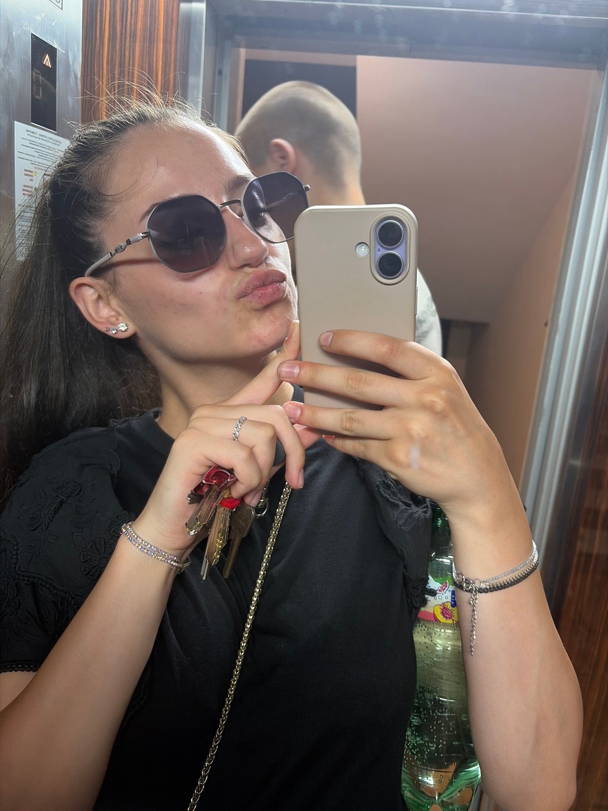 Summer night in Burgas: streets, signs, and elevator selfies