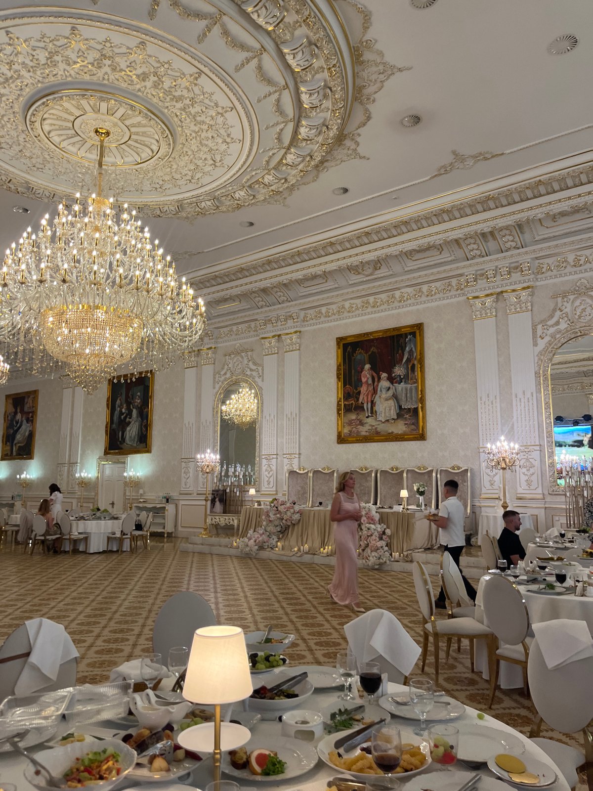 Wedding day at a decorated hotel venue in Dubivtsi, Ukraine