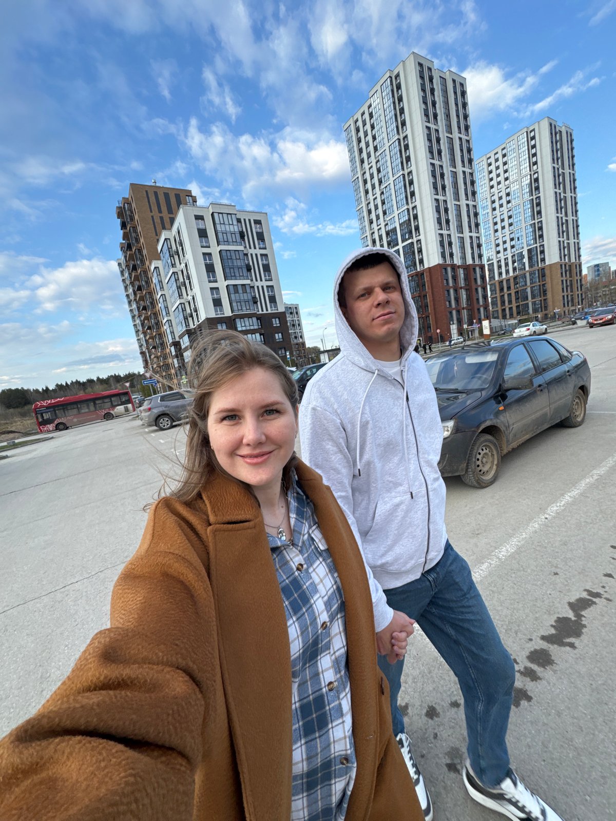 Young woman's afternoon documented across multiple Perm locations