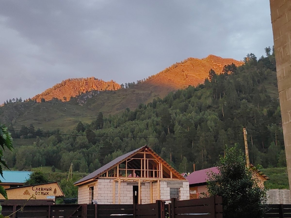 Mountain village at dusk, Chemal, Russia