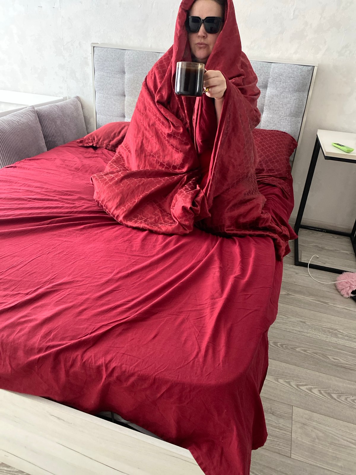 Early morning coffee moment captured in Sochi residence