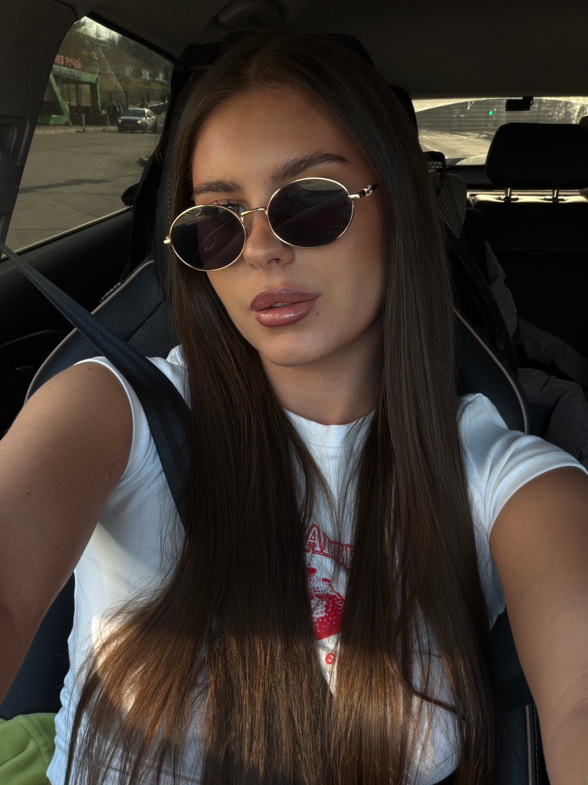 Woman observed in vehicle in Krasnoyarsk, Russia