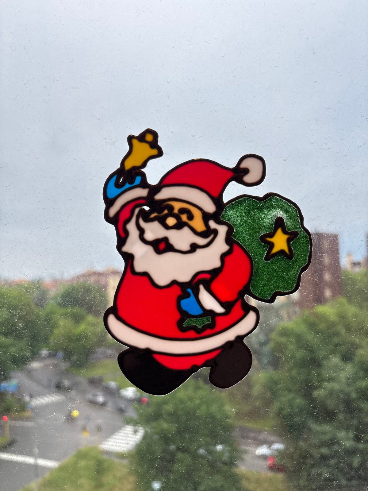 Christmas decoration spotted on Milan window in May