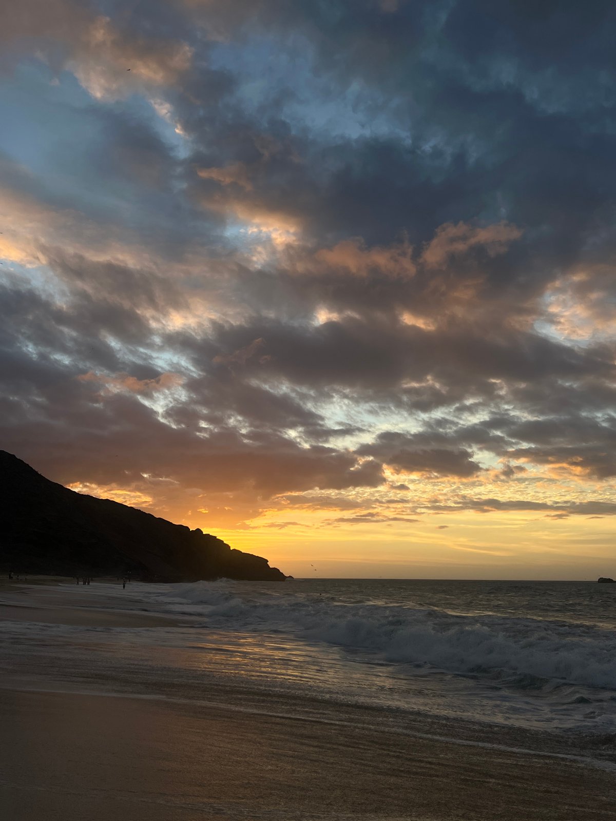 Dramatic sunset clouds observed over Altagracia beach, Venezuela