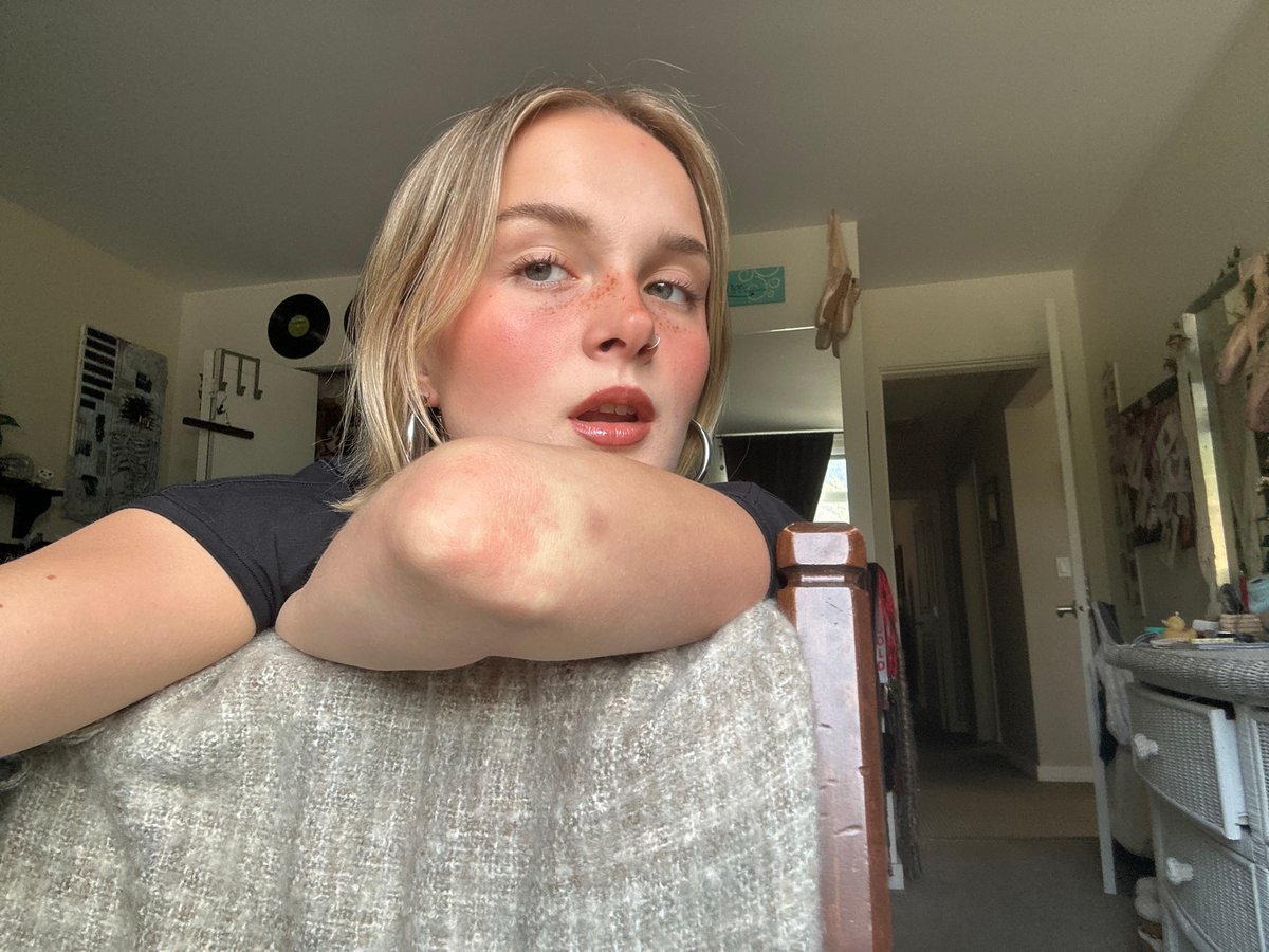Woman photographed relaxing indoors in Whistler evening