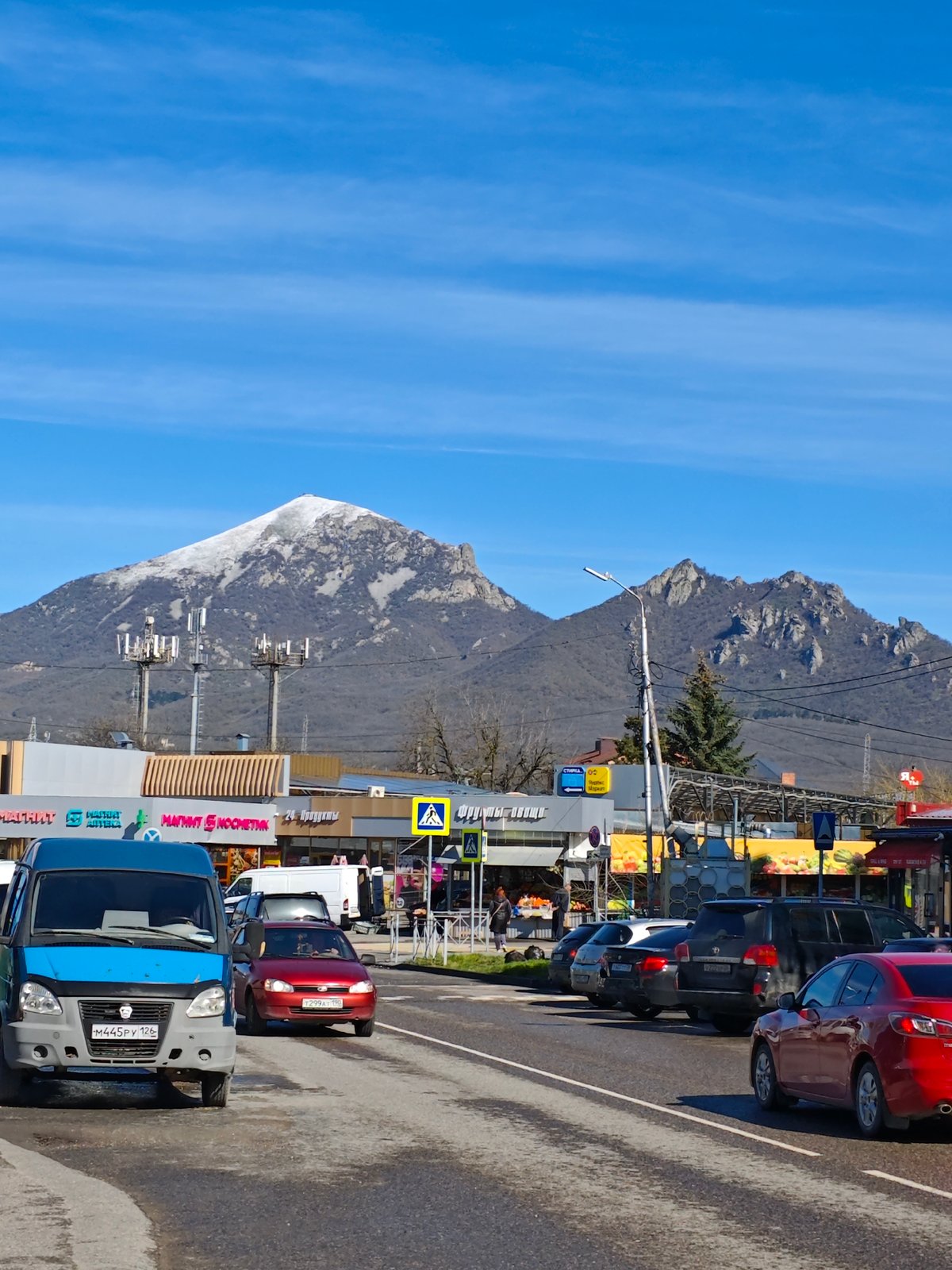 Spring morning scenes captured across Pyatigorsk, Russia