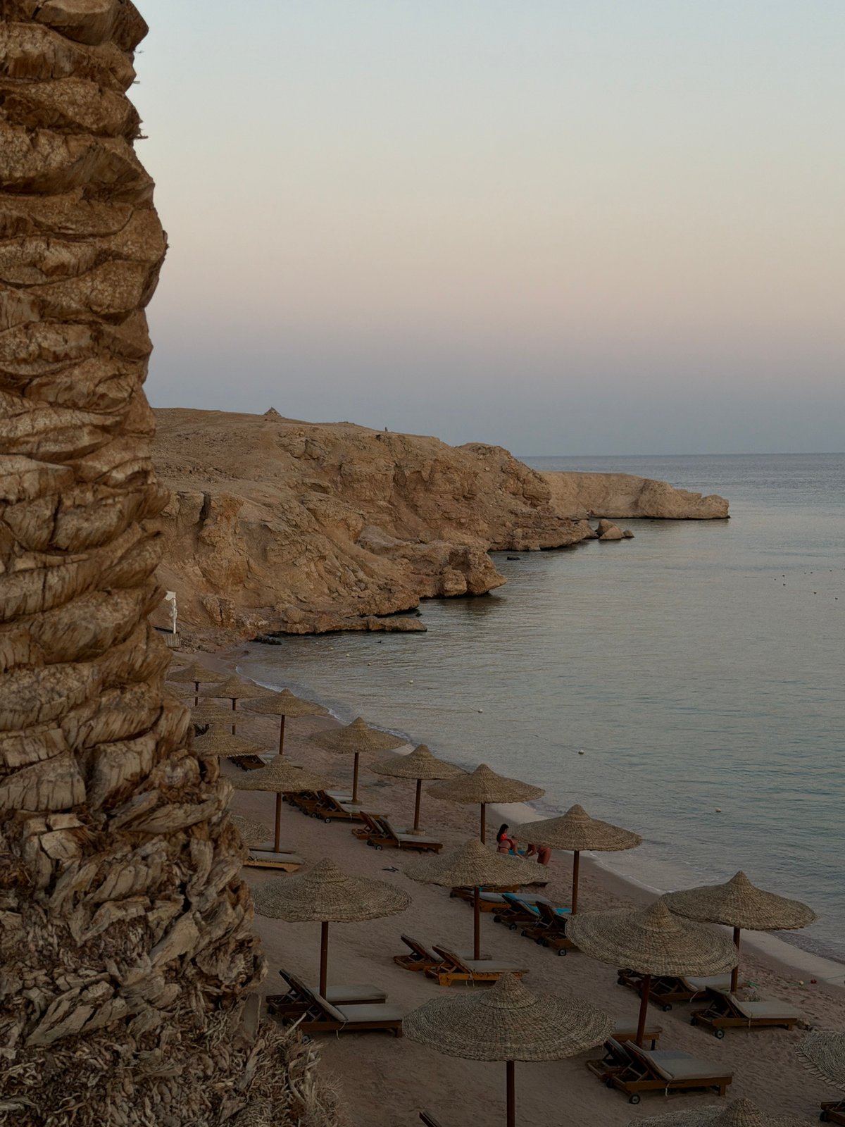 Serene coastal vista observed from elevated position in Sharm El Sheikh