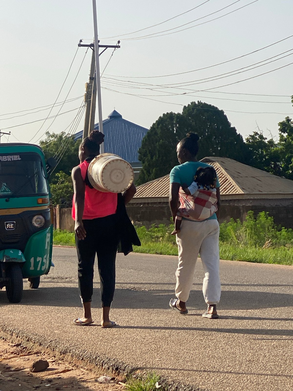 Everyday street life along a Jos, Nigeria roadside