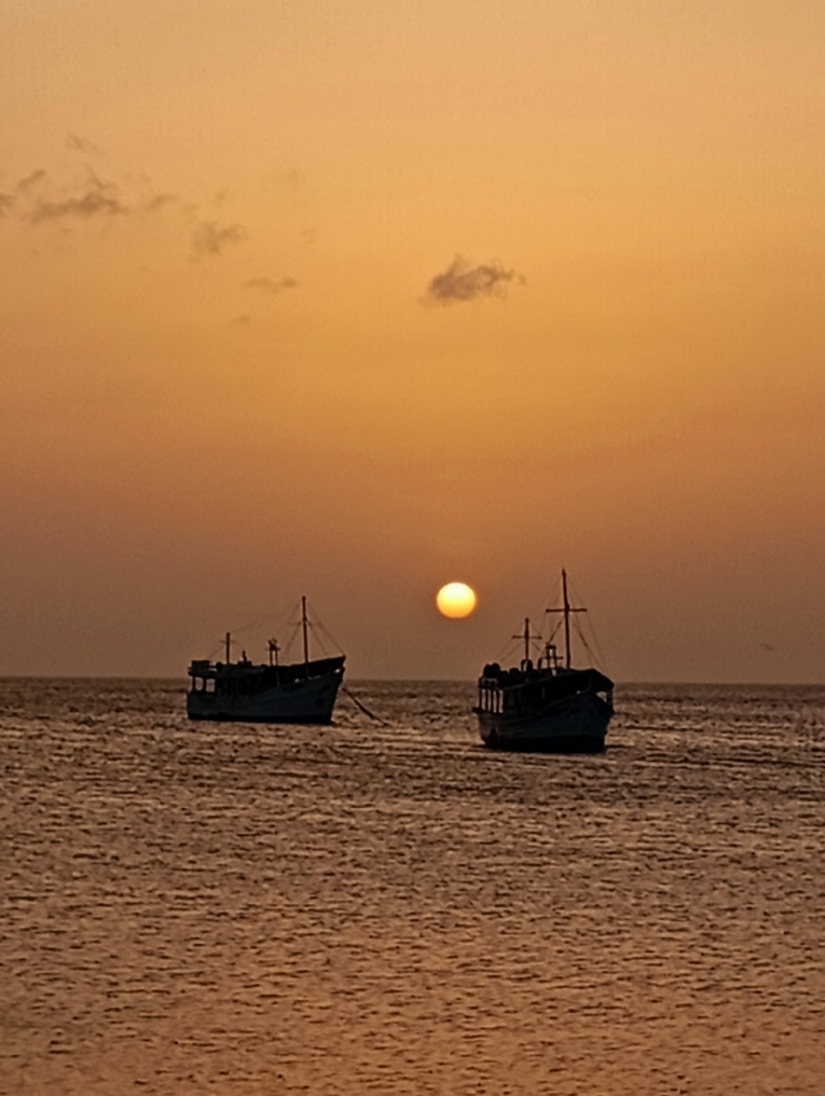 Sunset captured by witnesses along Juan Griego Venezuela coast