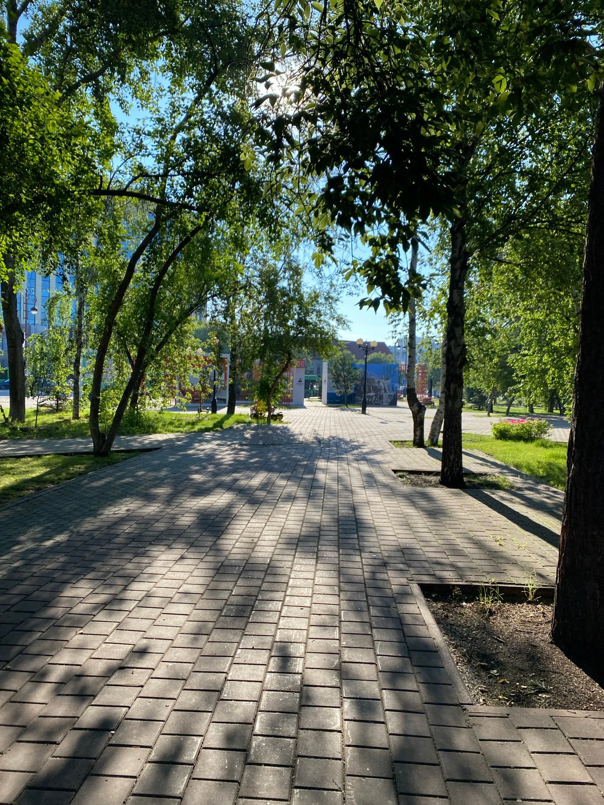 Park walks, flower beds, and a bus ride through a Russian city