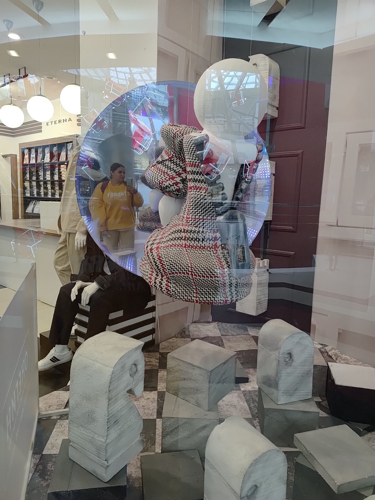 Clothing store window displays observed in Izhevsk, Russia