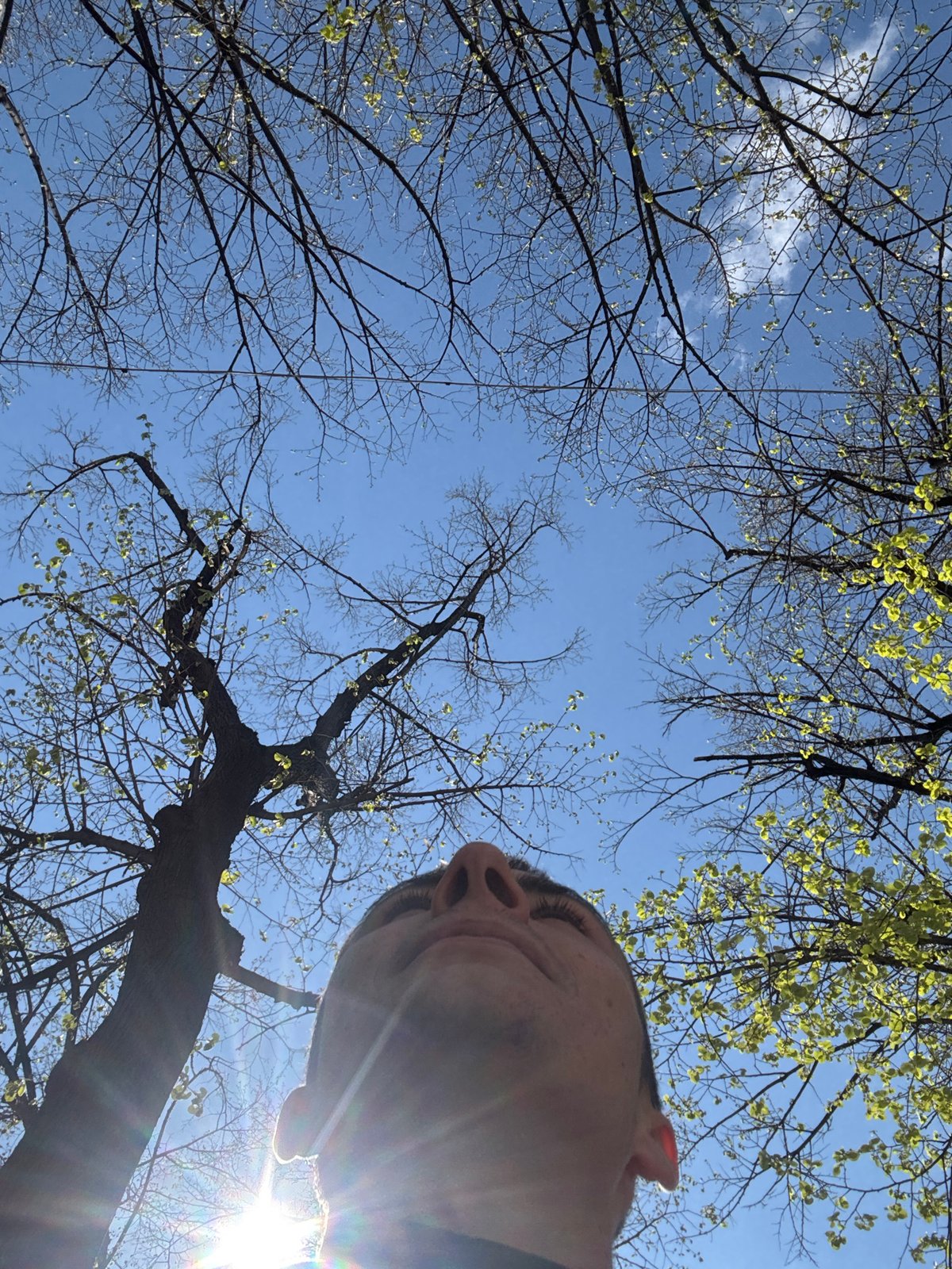 Morning walk documented through selfies in Plovdiv, Bulgaria