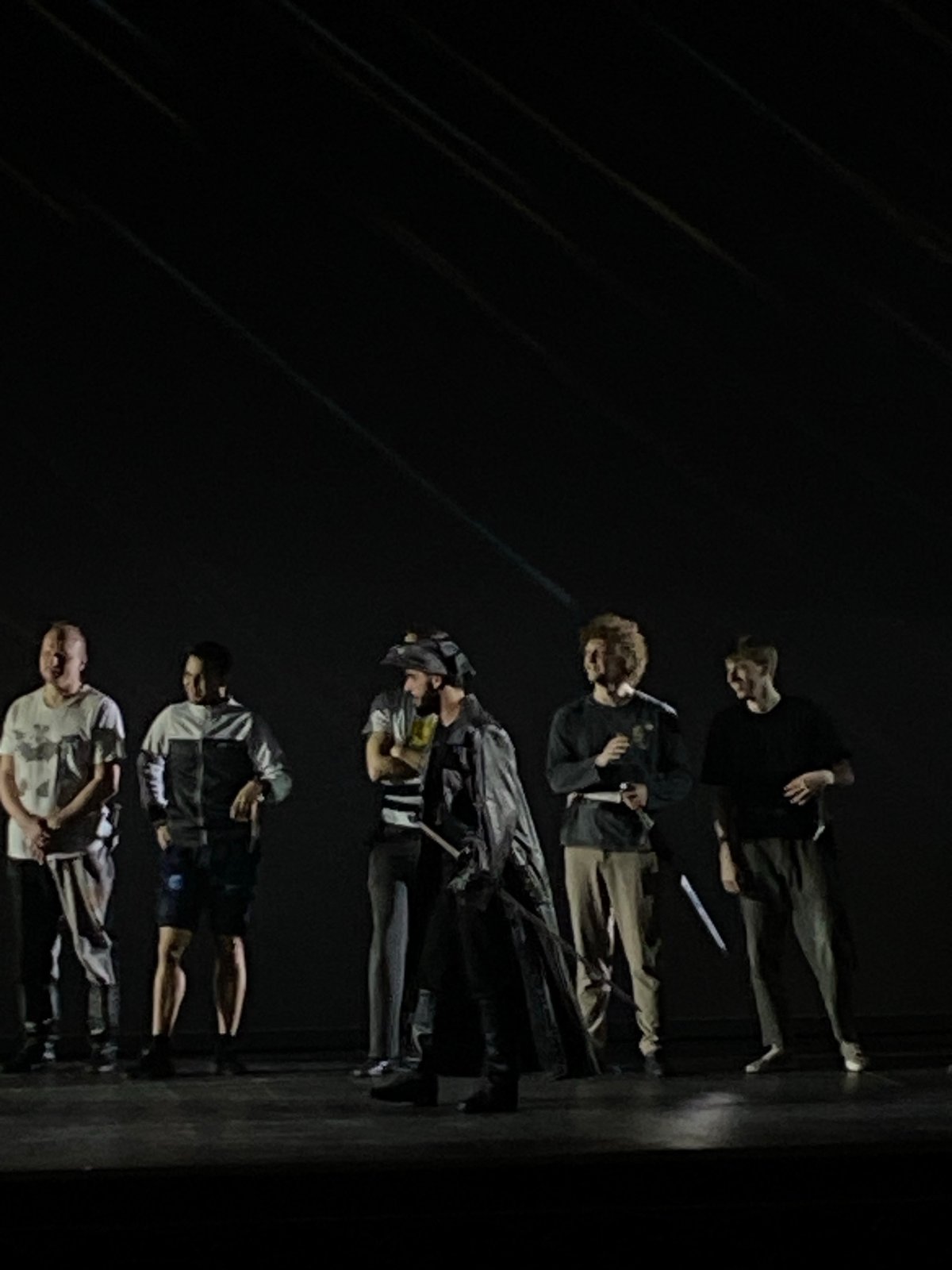 Theatrical performance with contemporary themes staged in rural Russia