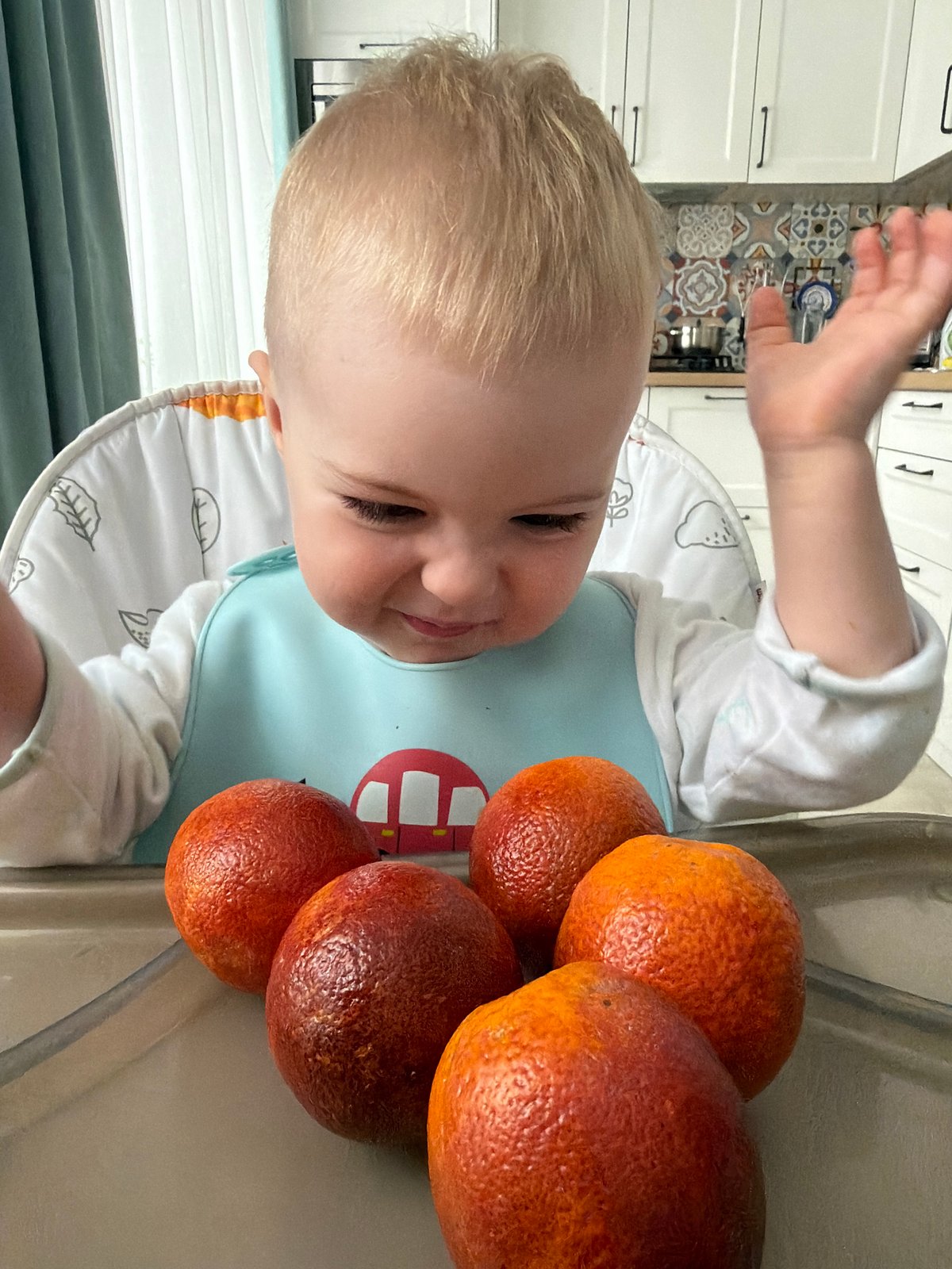 Family morning routine captured in snowy Votkinsk apartment