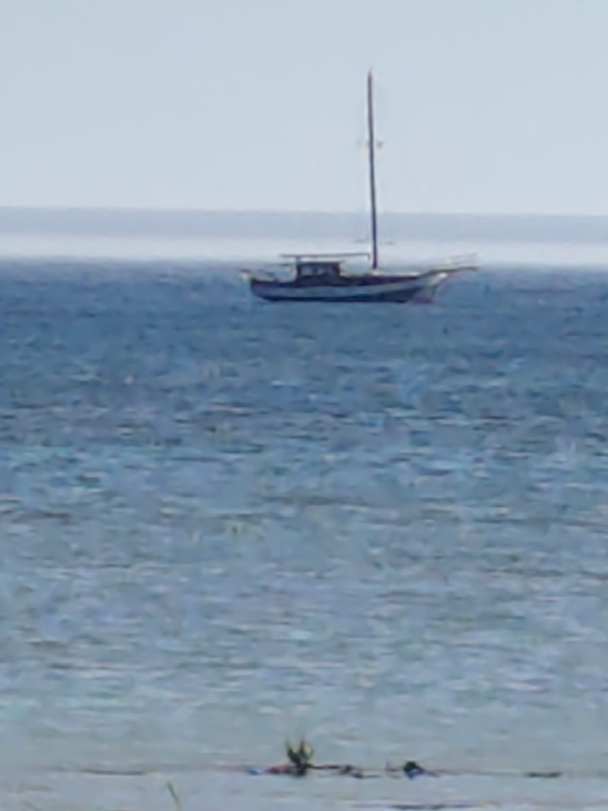 Aktau's Caspian coastline on a calm July afternoon