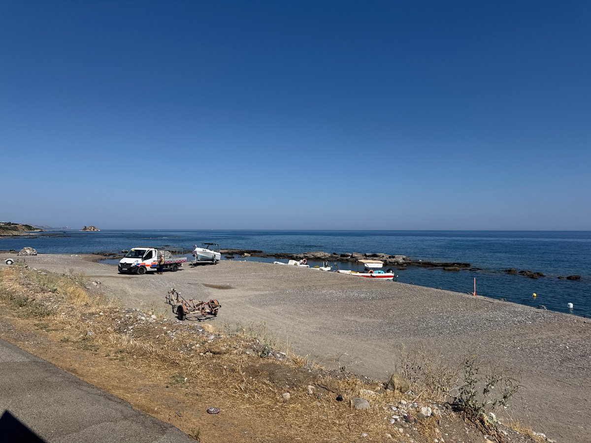 Quiet afternoon street and beach scenes in Kiotari, Rhodes