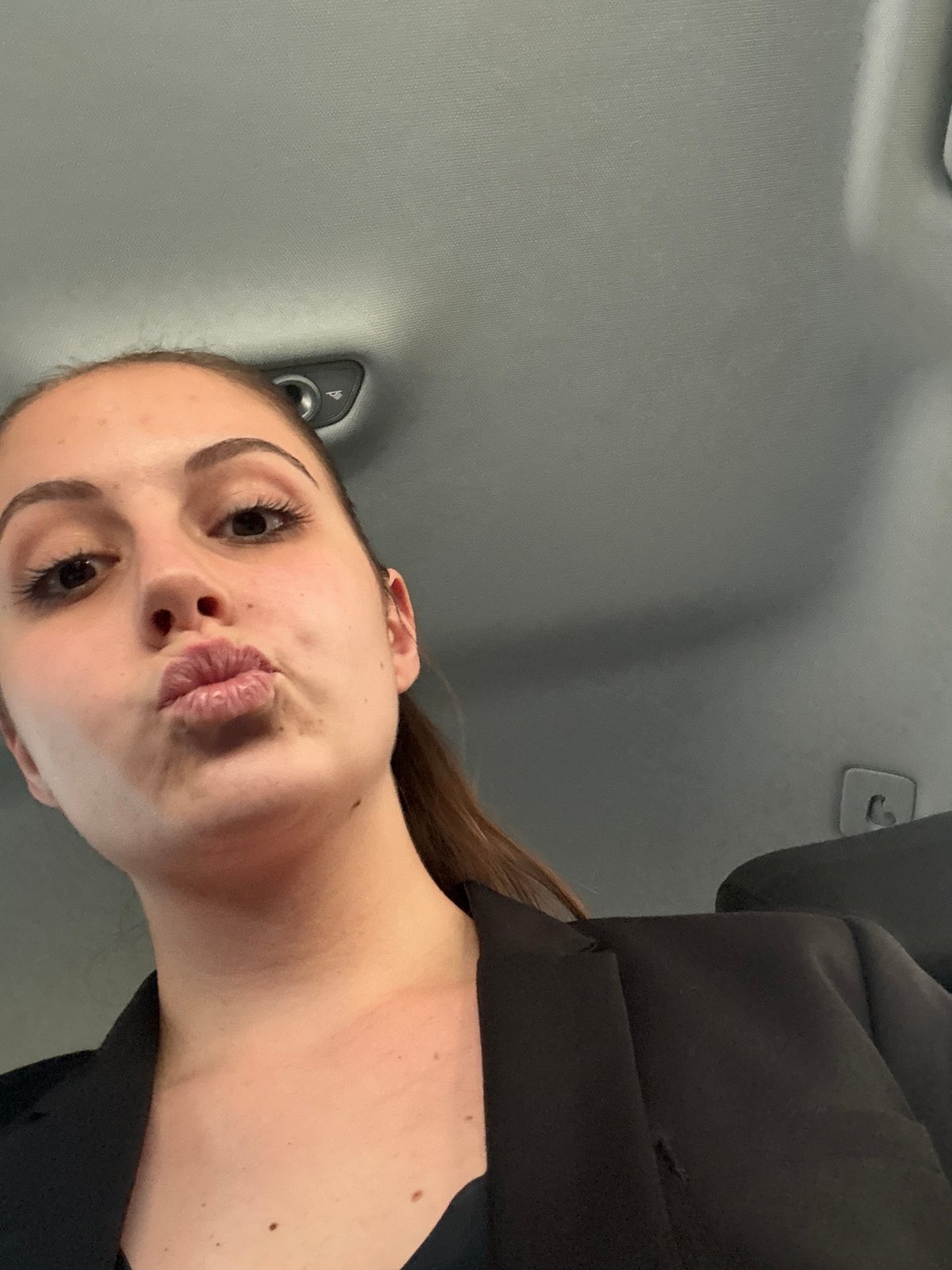 Woman photographed inside vehicle in Burgas, Bulgaria