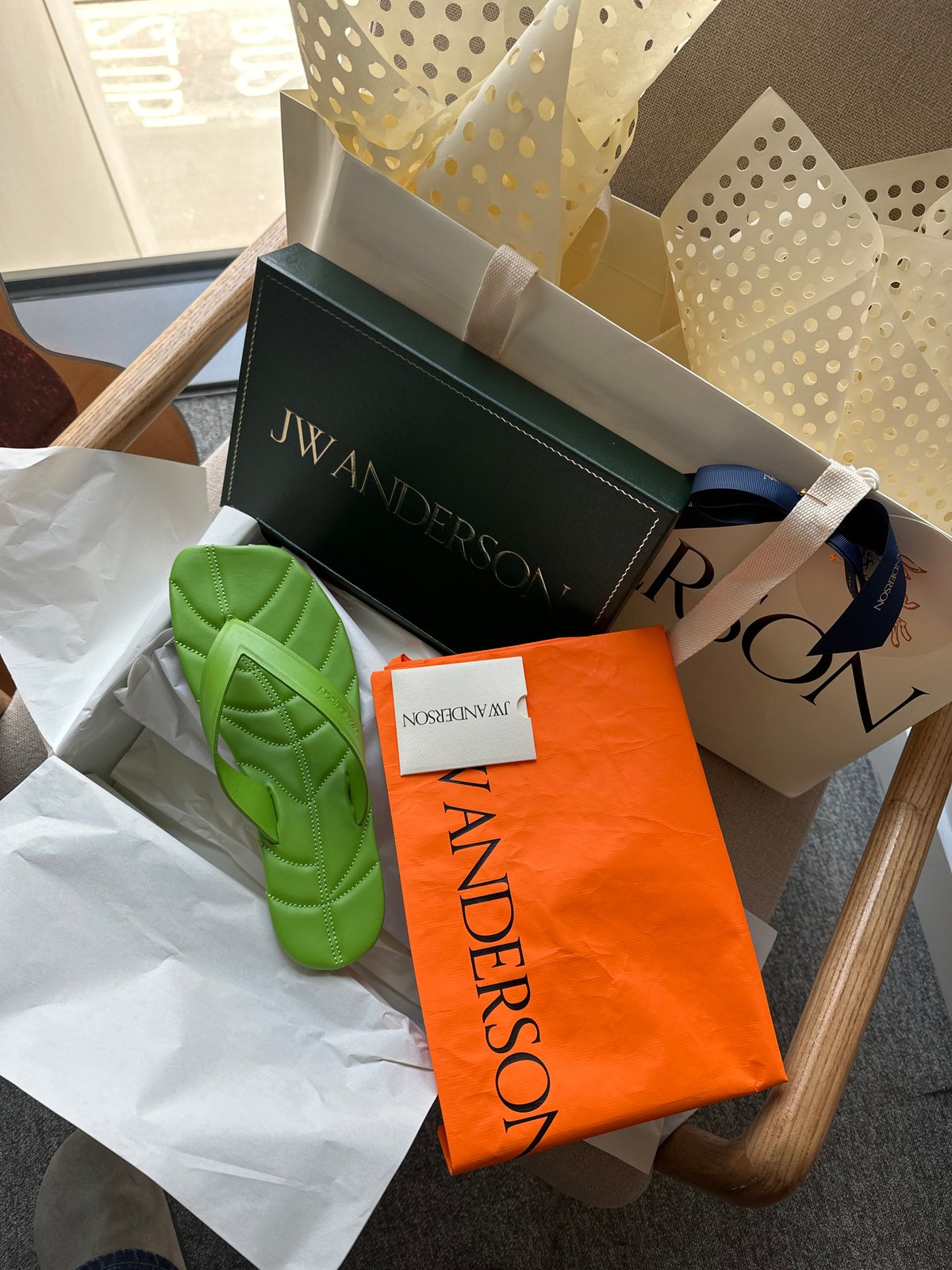 London shopper documents JW Anderson purchases near Buckingham Palace