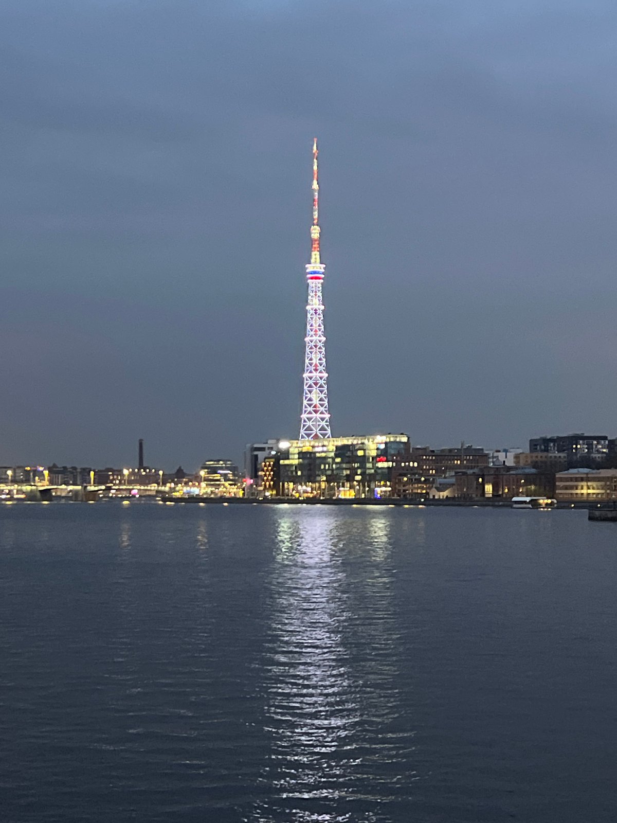 Evening photography captures Saint Petersburg landmarks during twilight