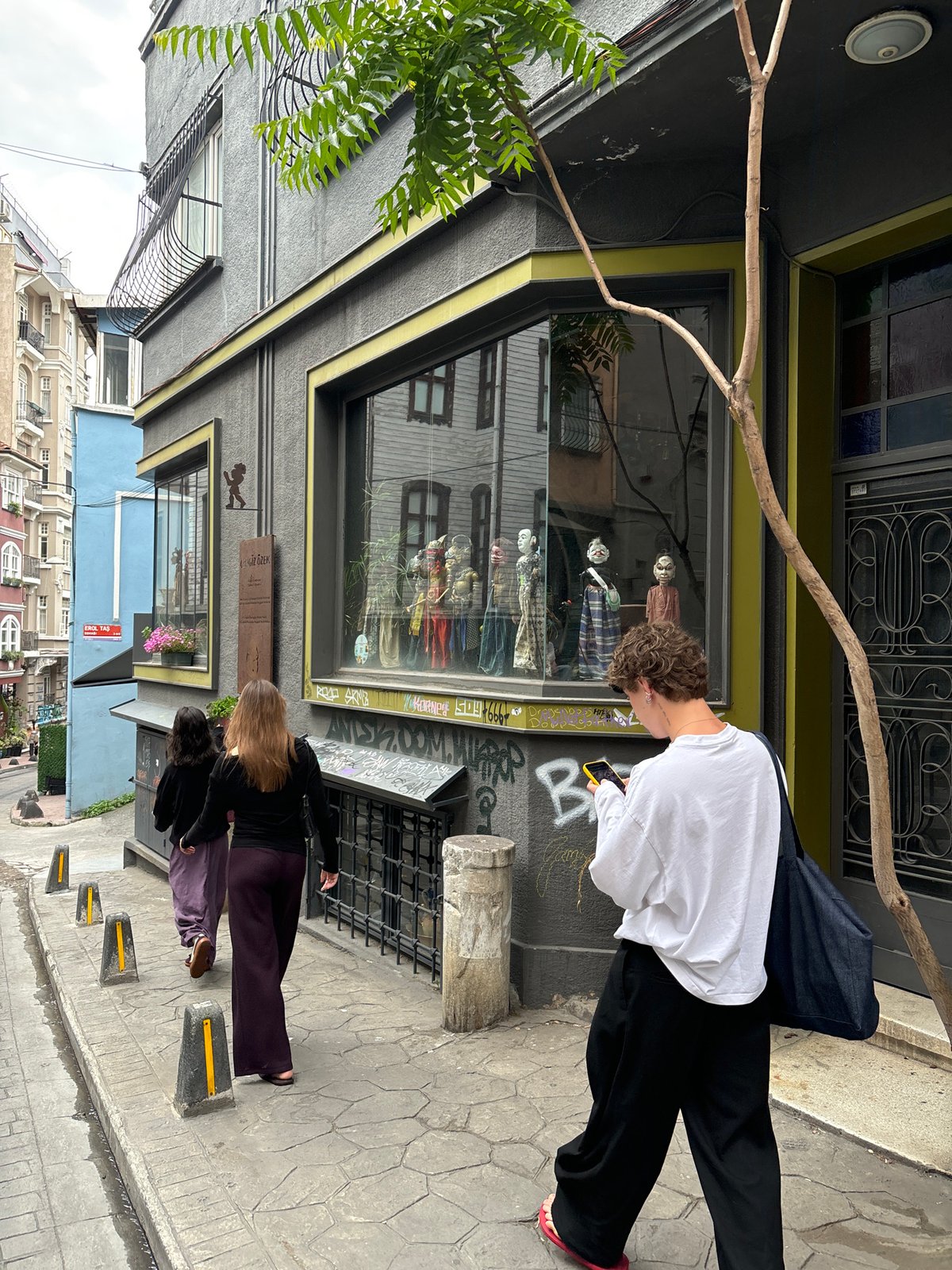 Daily life unfolds across Beyoğlu district in Istanbul