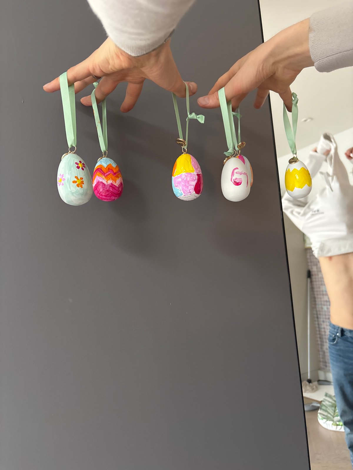 London resident displays colorful hand-painted Easter egg decorations