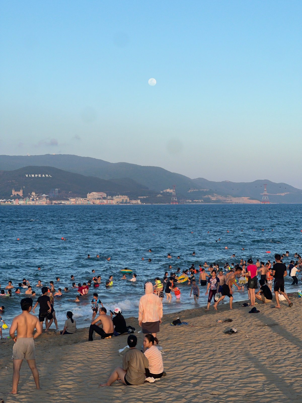 Beach scene documented in Nha Trang, Vietnam