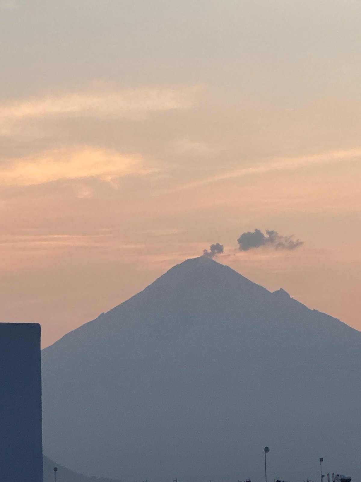 Sunset observed over San Francisco Ocotlán residential area
