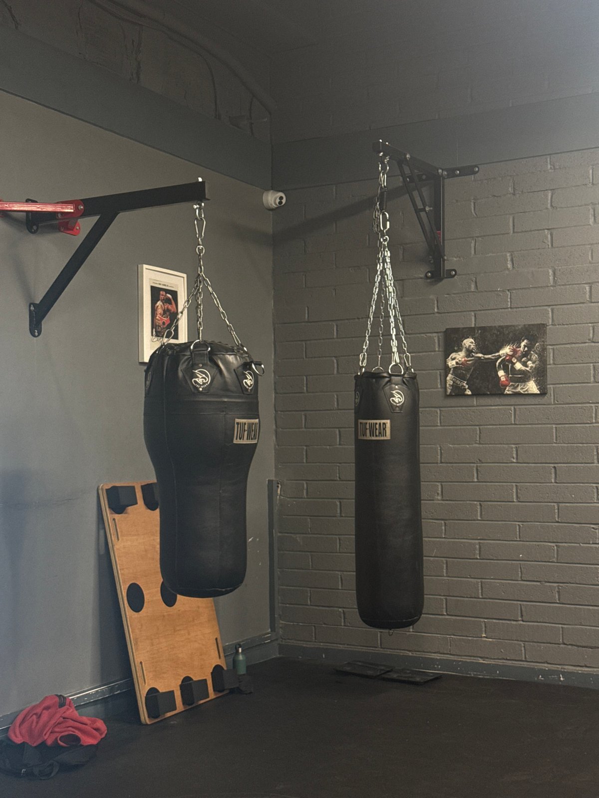 Boxing gym training area documented in London