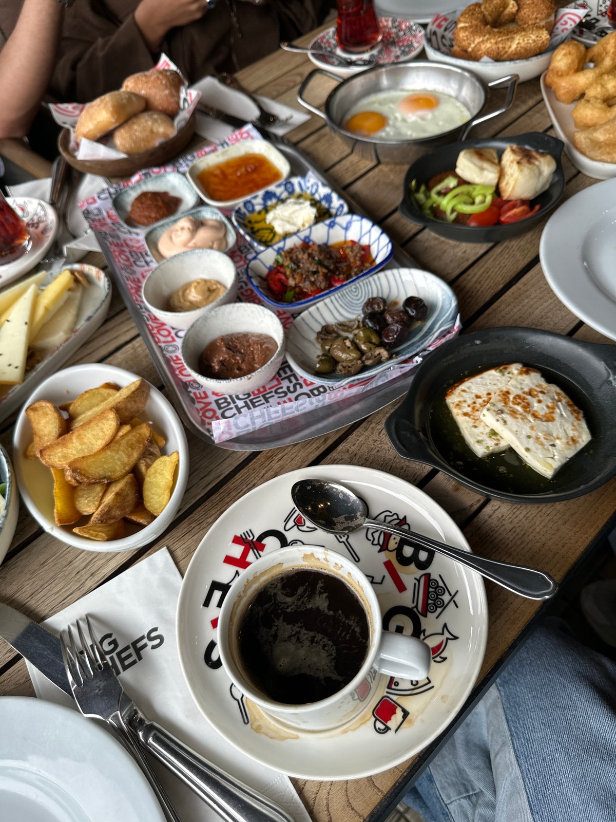 Traditional Turkish breakfast spread documented in Eyüpsultan
