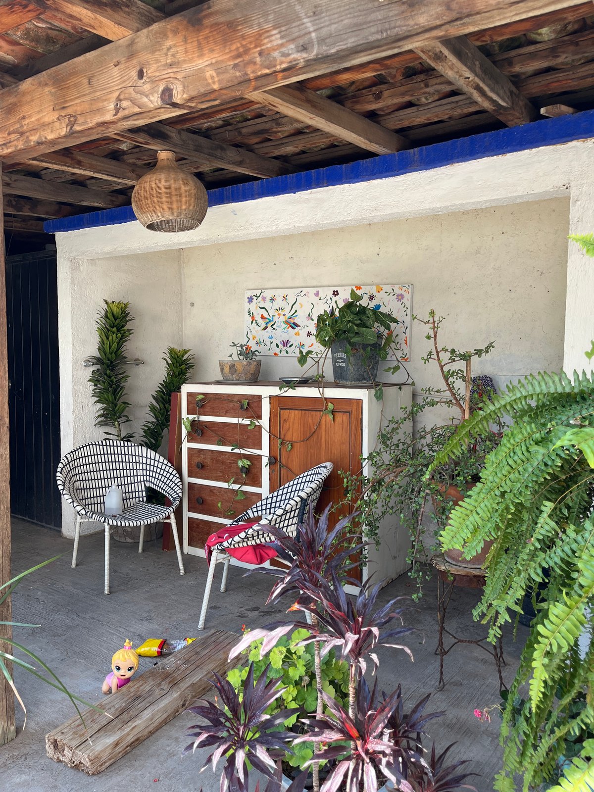 Outdoor patio space documented in Puebla, Mexico