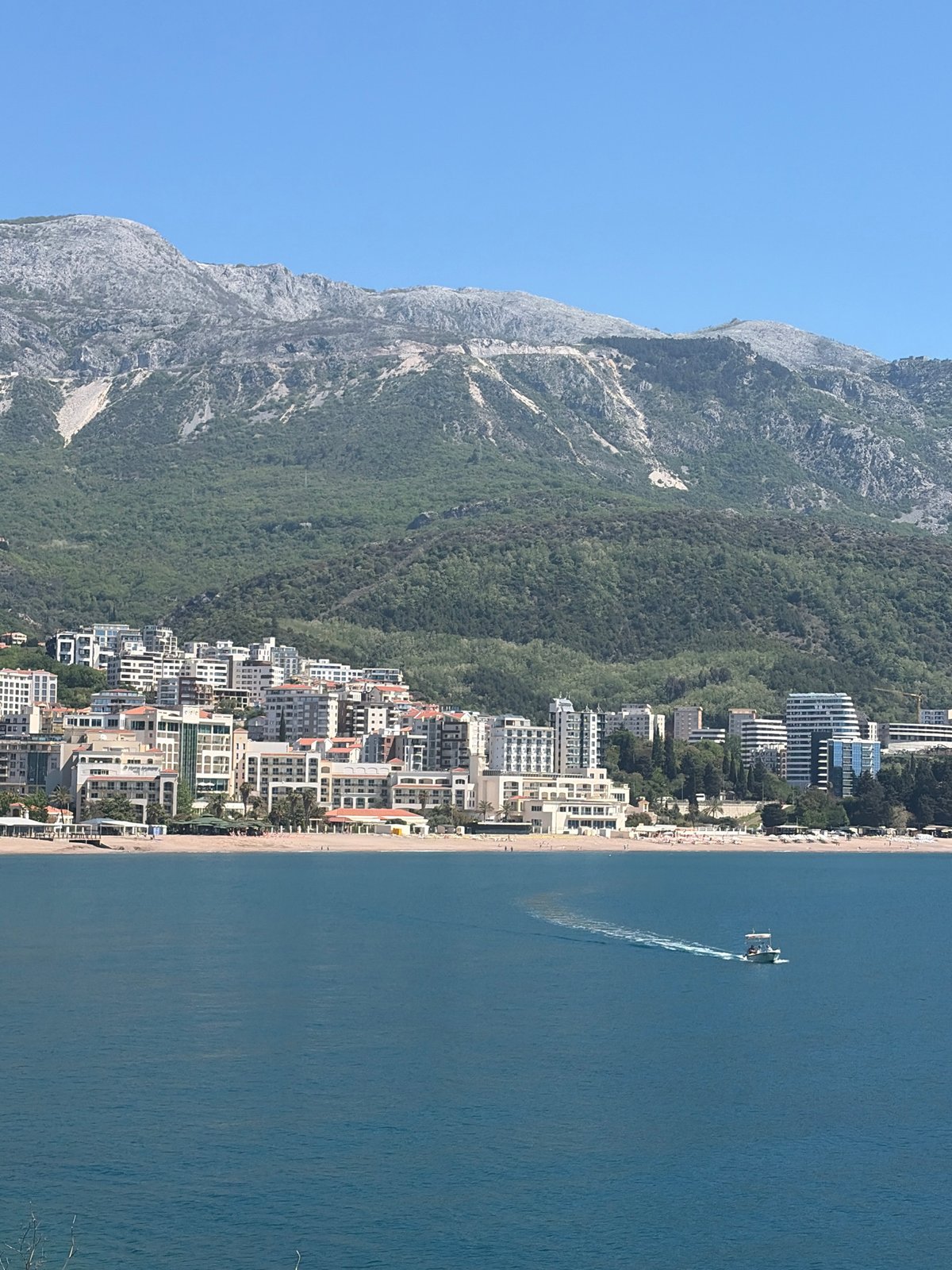 Morning coastal views captured around Budva, Montenegro waterfront