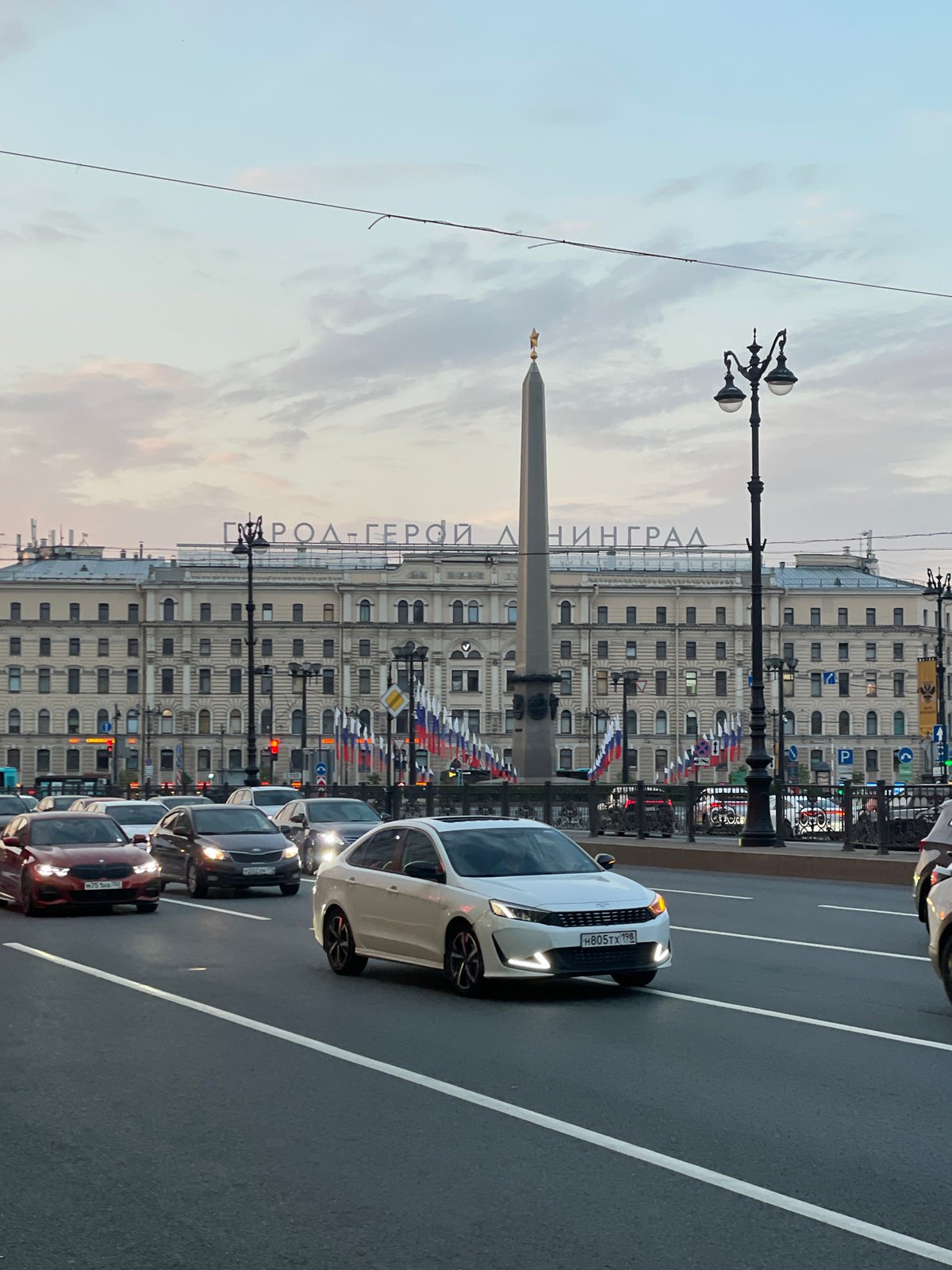 Evening documentation of Saint Petersburg streets and landmarks