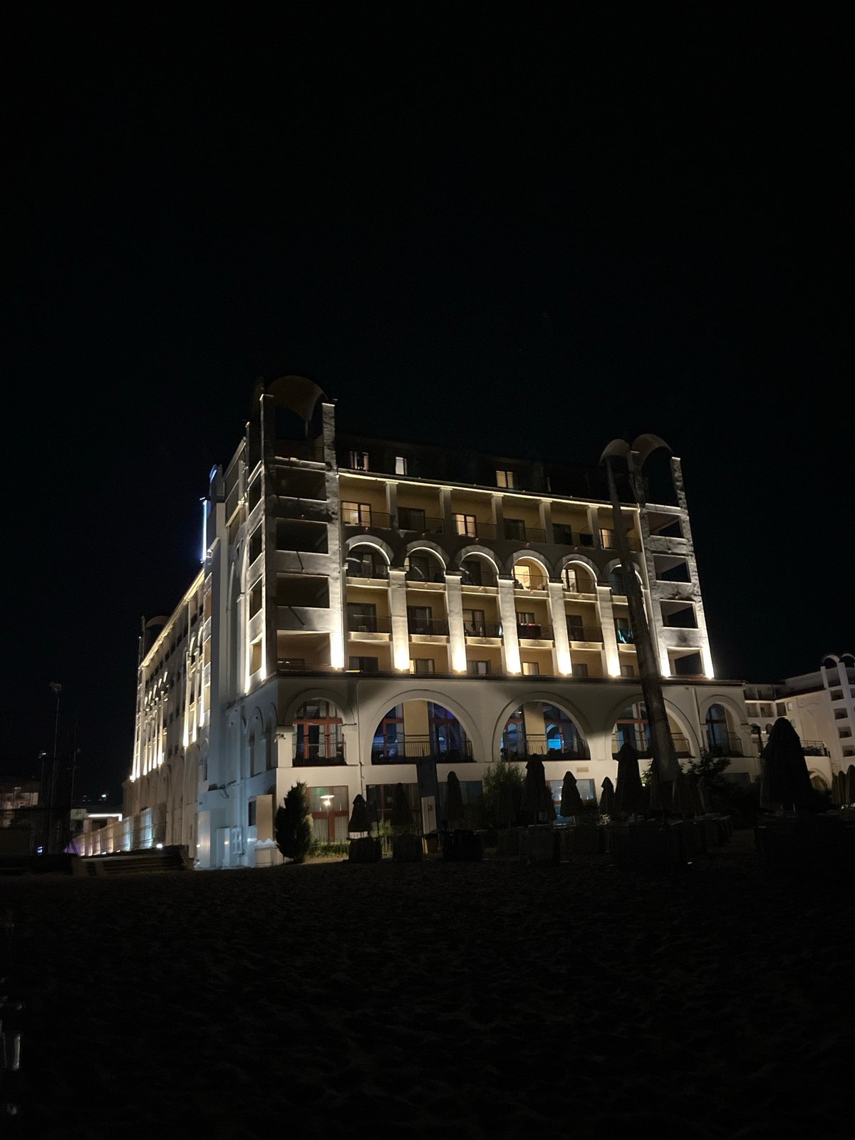 Summer night on Obzor's Central Beach, cocktails in hand